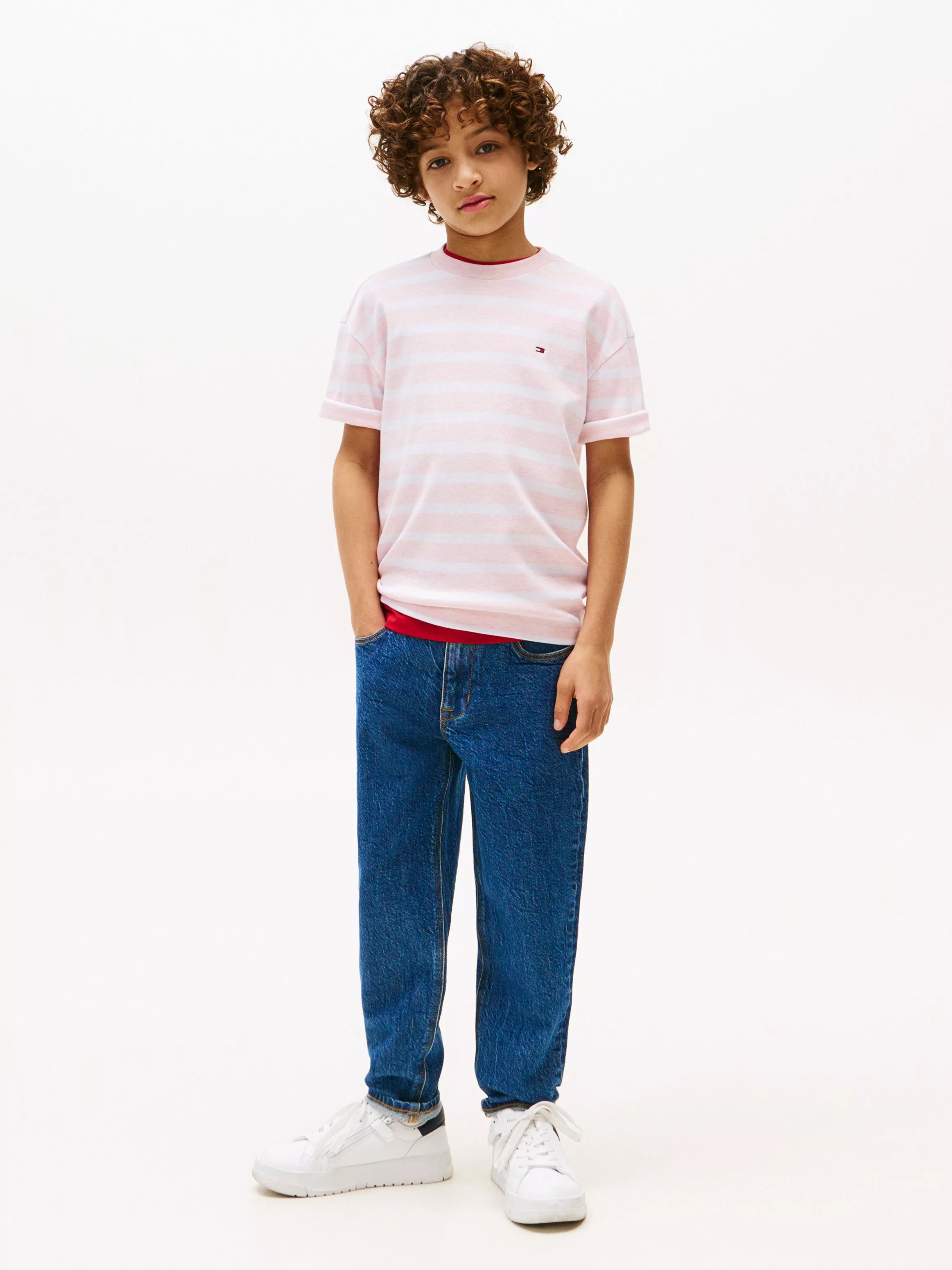 Tommy Hilfiger T-Shirt INTERLOCK STRIPE HTR günstig online kaufen