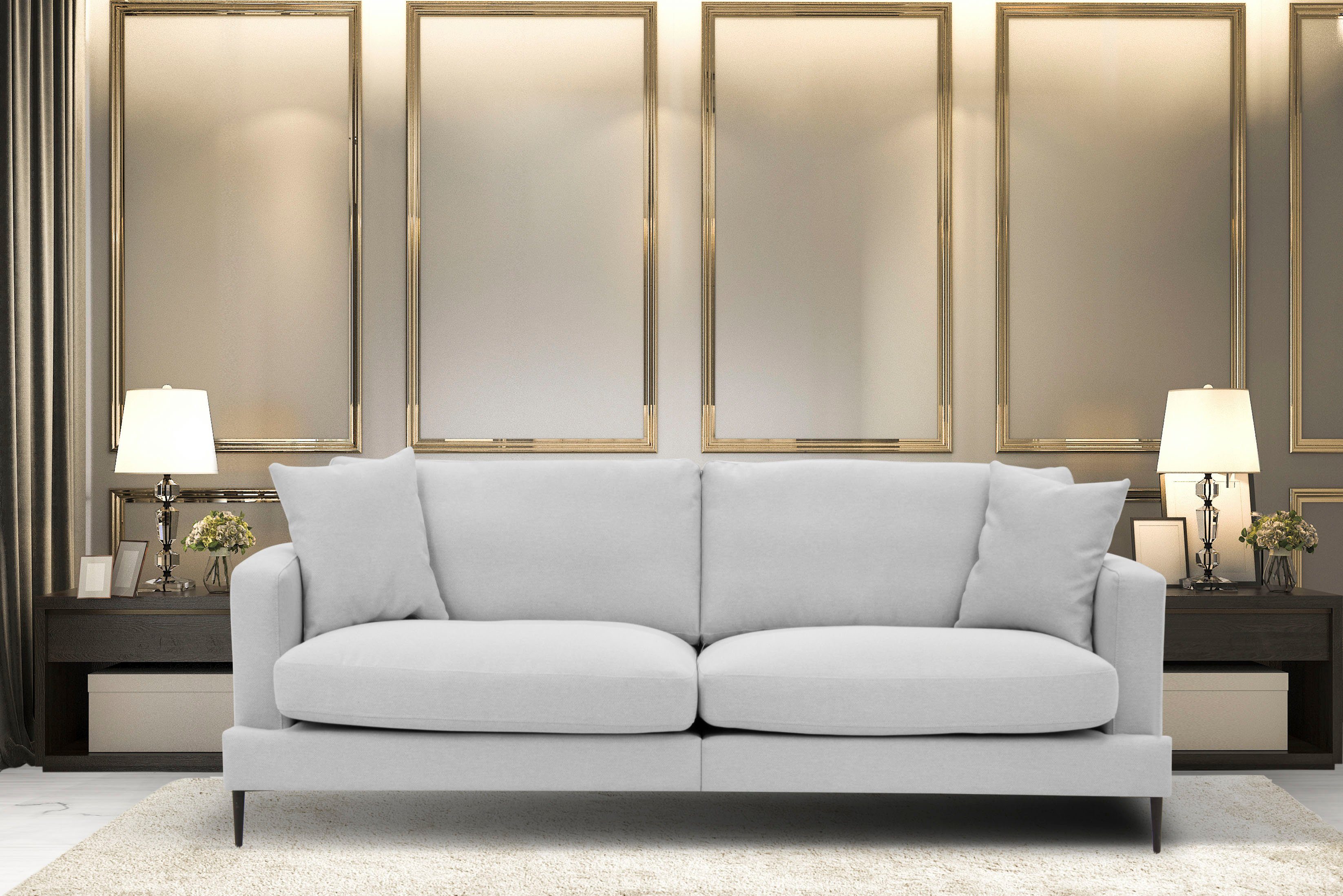 Leonique 3-Sitzer "Cozy elegantes Designsofa, Maße B/T/H: 211/97/80 cm", mi günstig online kaufen