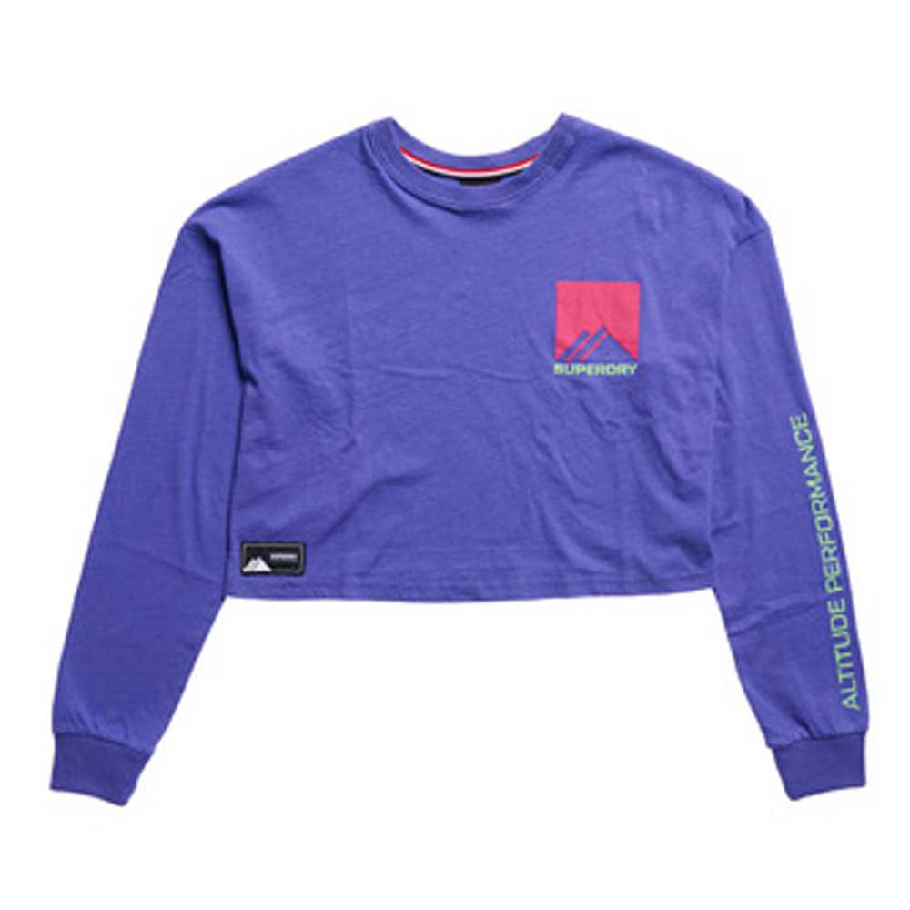 Superdry Mountain Sport Nrg Crop Langarm-t-shirt L Purple Opulence günstig online kaufen