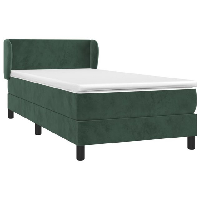 Vidaxl Boxspringbett Mit Matratze Dunkelgrün 80x200 Cm Samt günstig online kaufen