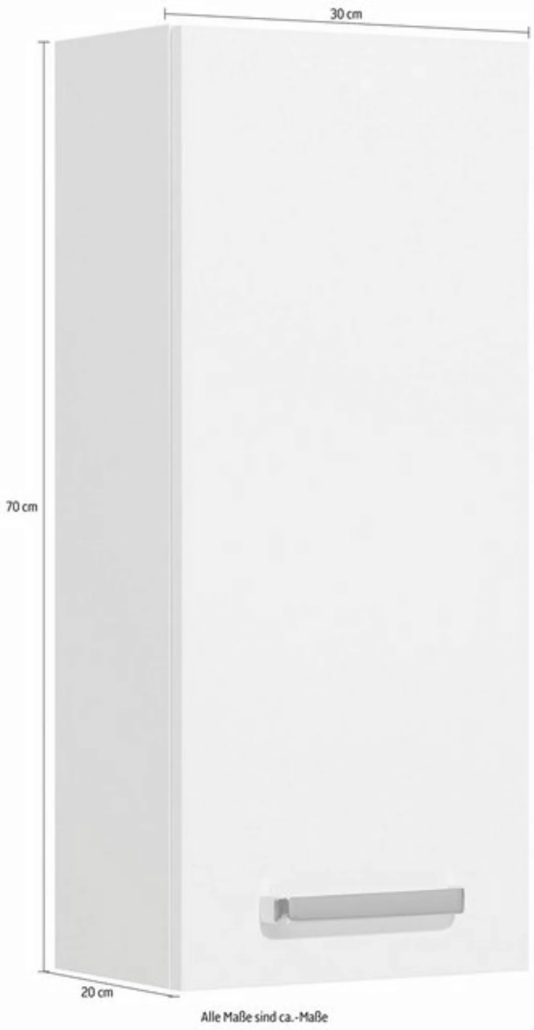 Saphir Hängeschrank Quickset Wand-Badschrank 25 cm breit mit 1 Tür und 2 Ei günstig online kaufen