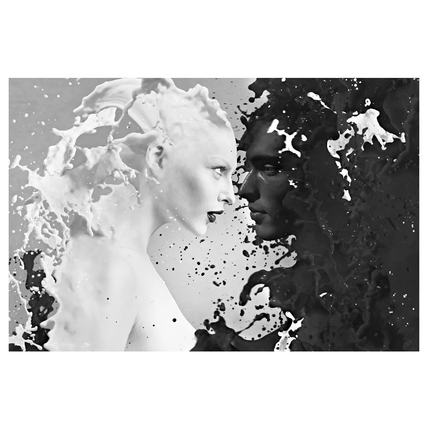 Bilderwelten Fototapete Milk & Coffee II schwarz/weiß Gr. 384 x 255 günstig online kaufen