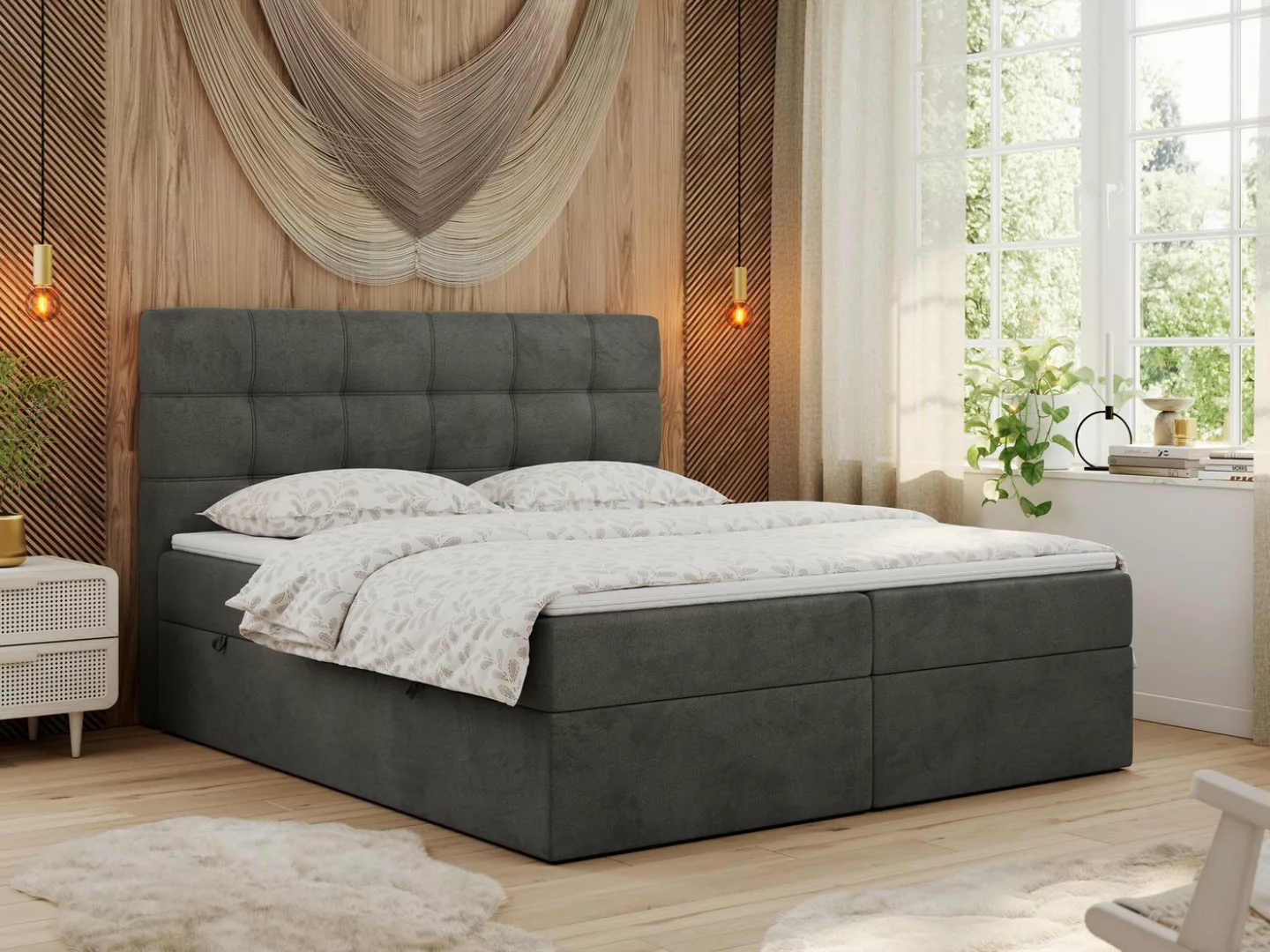 MKS MÖBEL Boxspringbett TOP 1, mit Bettkasten, Doppelbett mit Multipocket-M günstig online kaufen