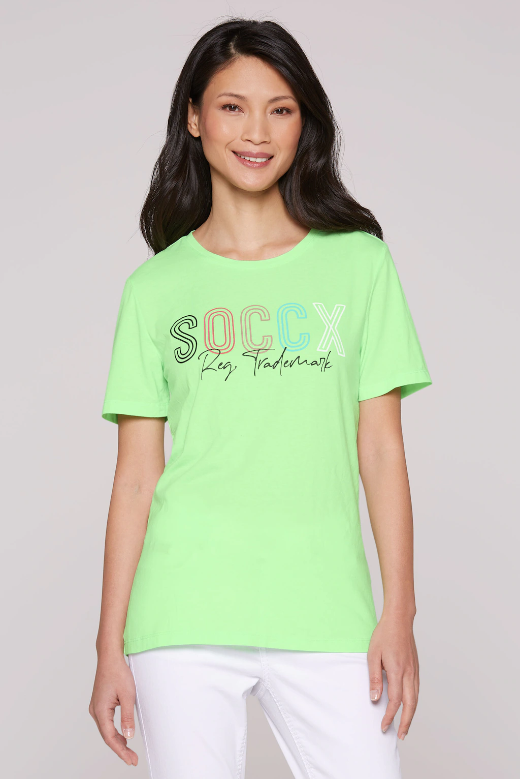 SOCCX Rundhalsshirt, mit Necktape günstig online kaufen