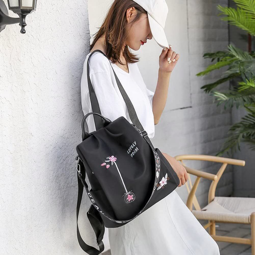 XDeer Daypack Damen-Rucksack mit Blumenstickerei,Wasserdichte Schultasche günstig online kaufen