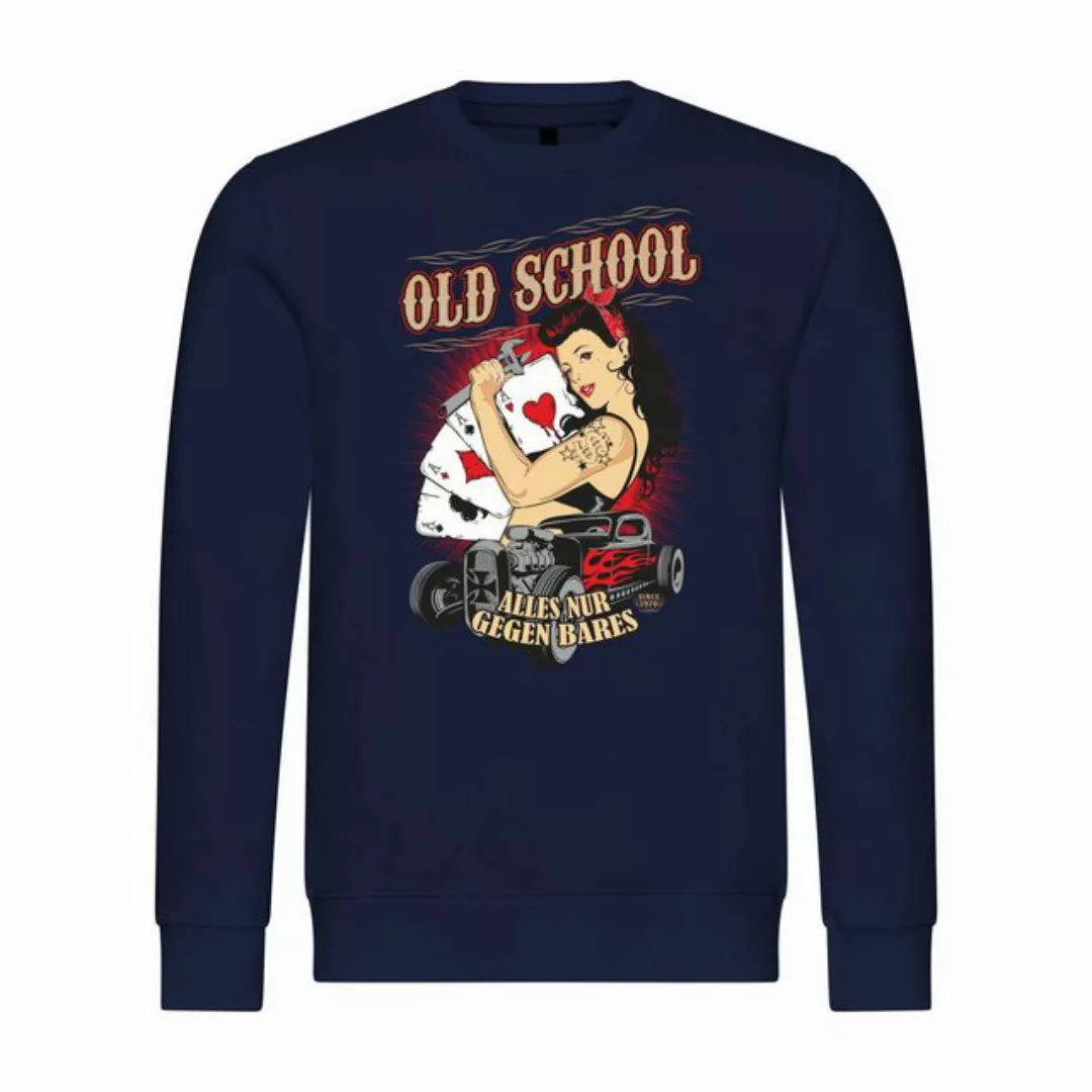 deinshirt Rundhalspullover Herren Pullover Old School alles nur gegen Bares günstig online kaufen