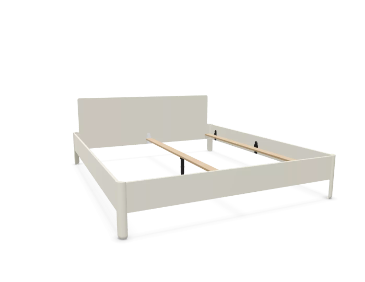 NAIT Doppelbett farbig lackiert Brillantgelb 180 x 210cm Mit Kopfteil günstig online kaufen