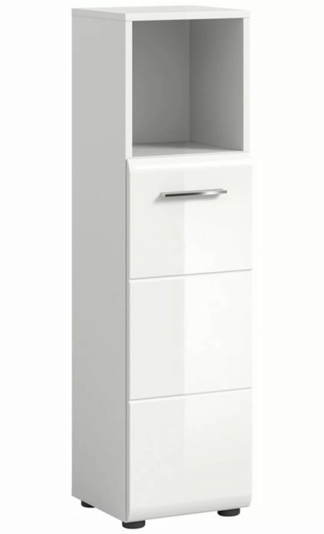 freiraum Hochschrank Ice in Weiß Hochglanz - 30x110x30cm (BxHxT) günstig online kaufen