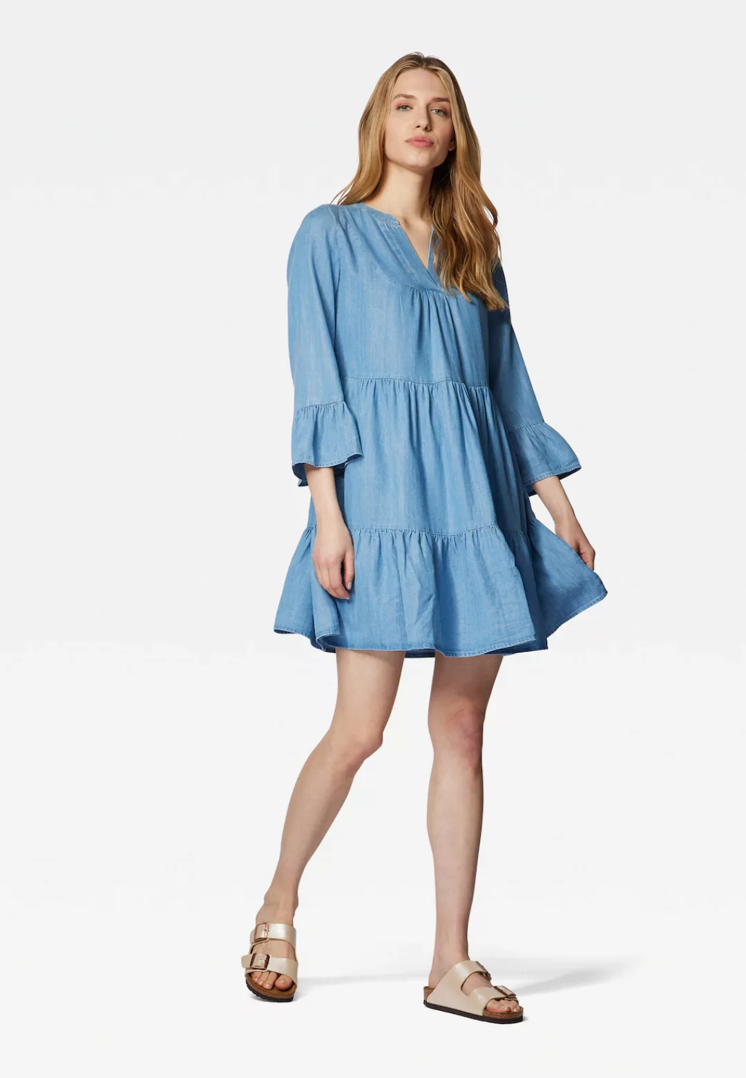 Mavi Minikleid "DENIM DRESS", in Volant-Optik günstig online kaufen