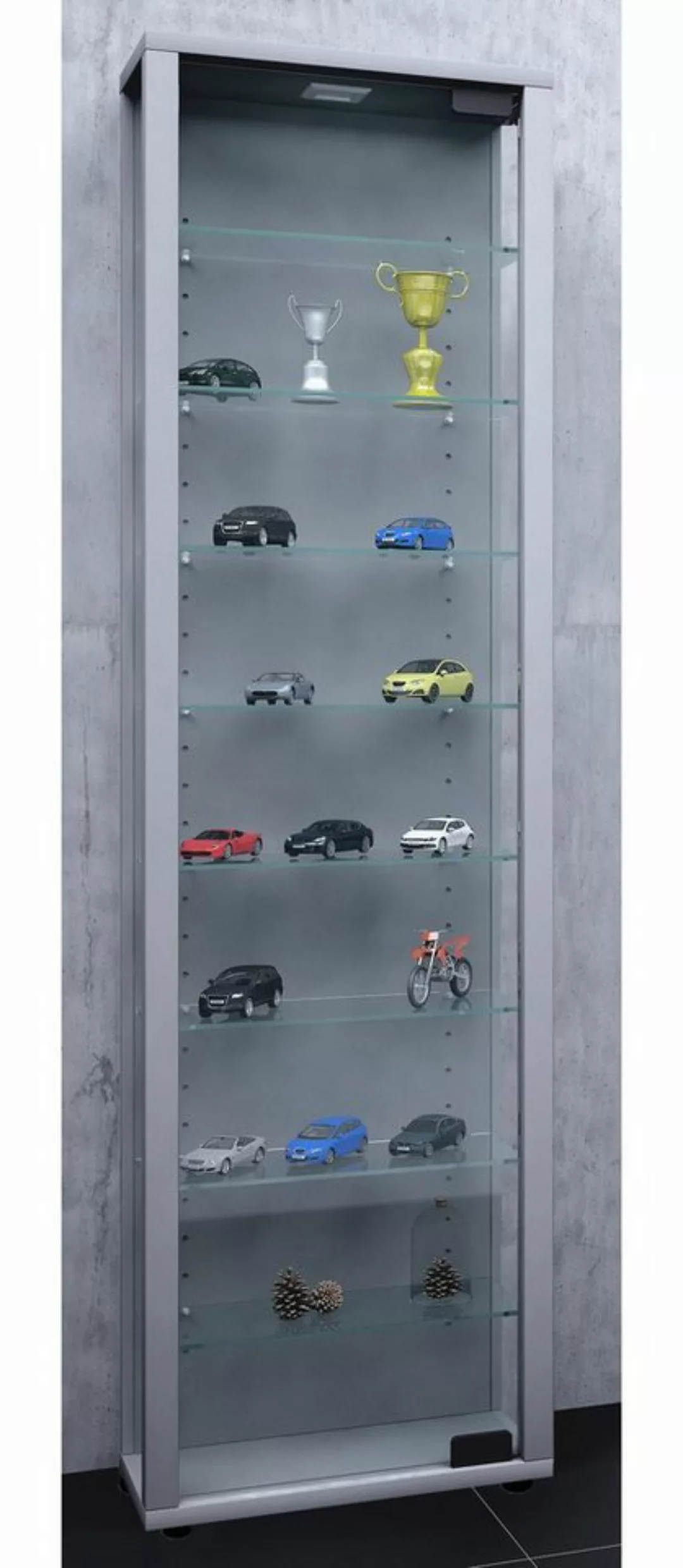 VCM Standvitrine Holz Glas Stand Vitrine Sammelvitrine Edana Maxi günstig online kaufen