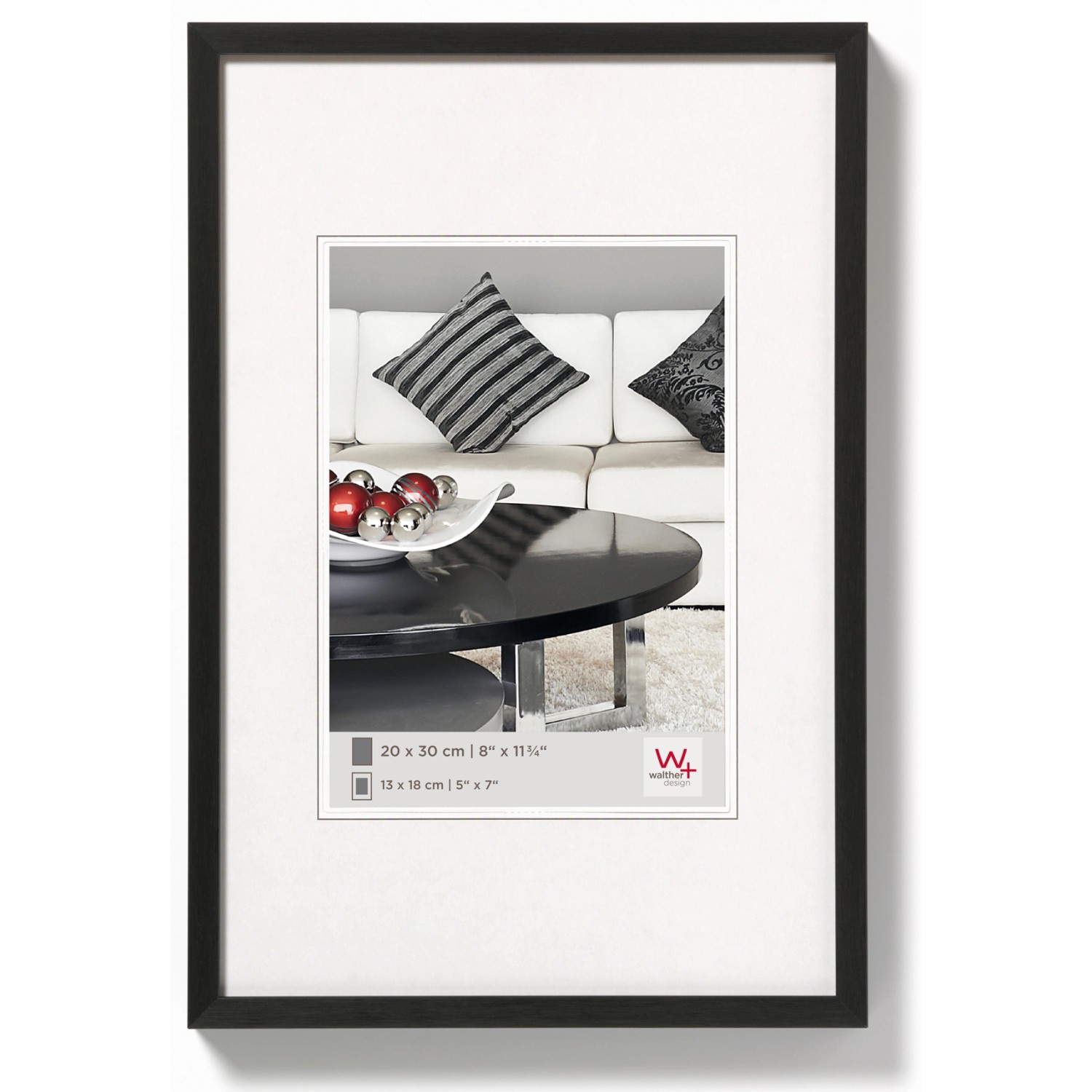 walther design Chair Aluminium Bilderrahmen Schwarz 70x100 cm AJ100B günstig online kaufen