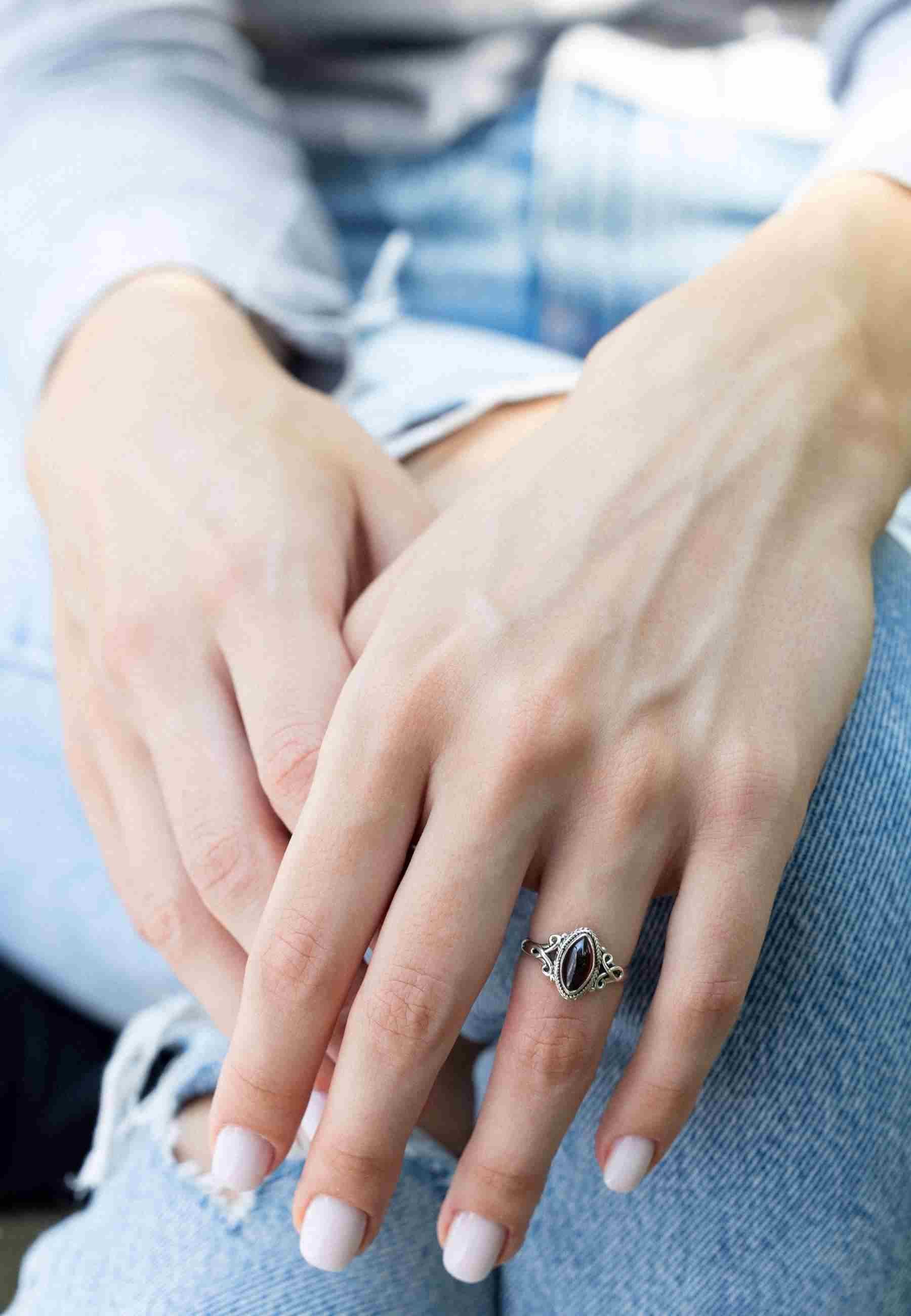 mantraroma Silberring BAGHIMI Ellipse aus 925 günstig online kaufen
