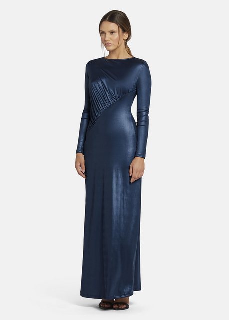 Nicowa Abendkleid EWELIO aus Metallic-Jersey mit diagonaler Raffung günstig online kaufen