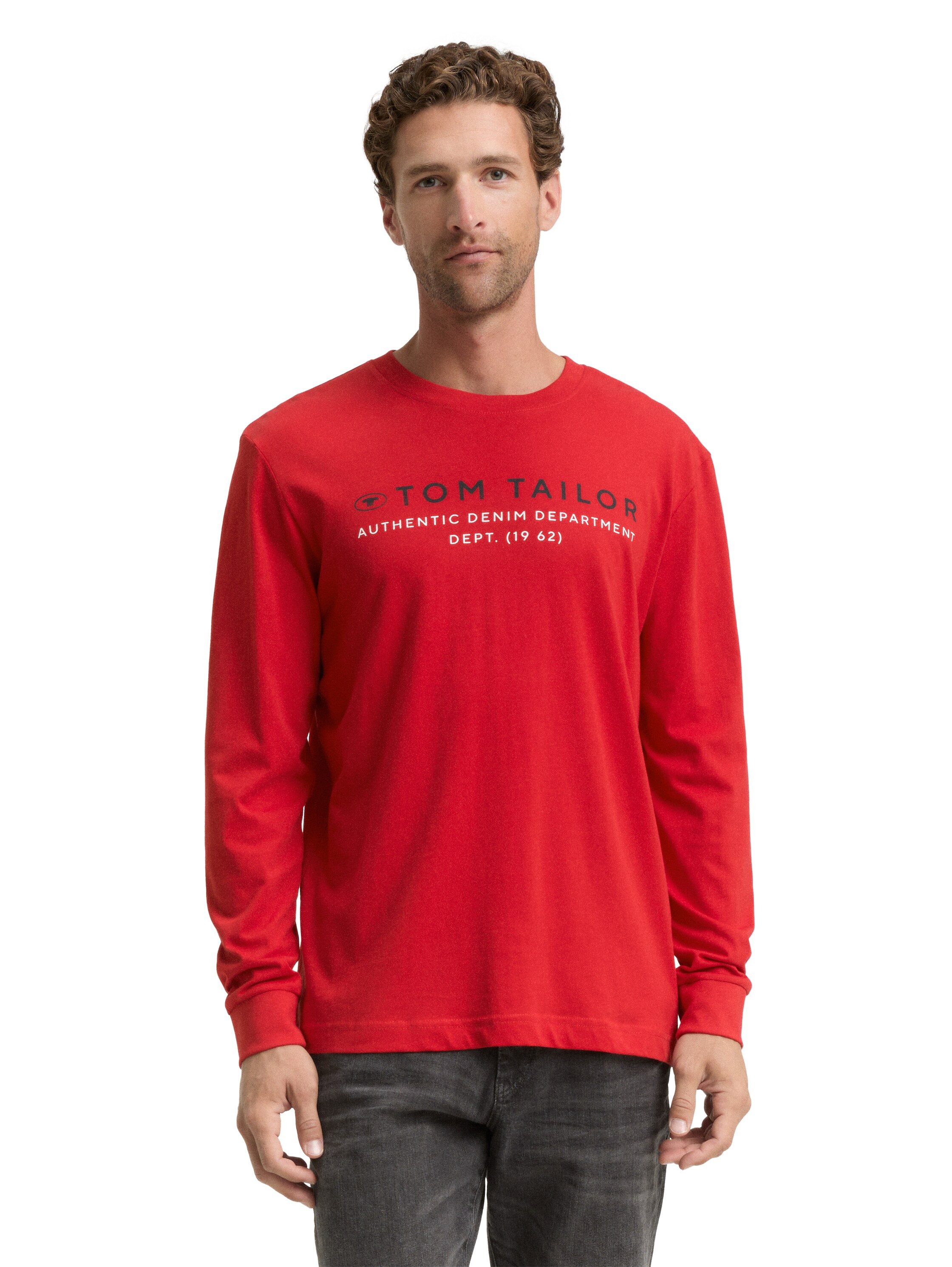 TOM TAILOR Langarmshirt mit Logo Print günstig online kaufen