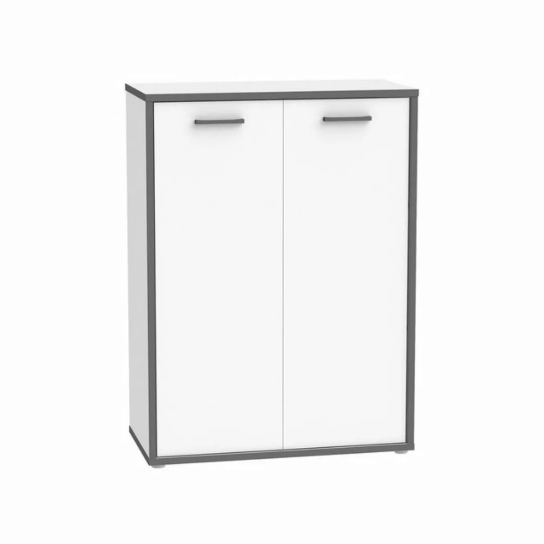 expendio Hochschrank Keijo 10 Weiß / Wolfram Grey, 45x227x42 cm günstig online kaufen