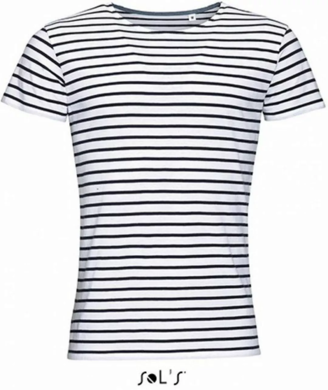 SOLS Rundhalsshirt Herren Striped T-Shirt modisch gestreift günstig online kaufen