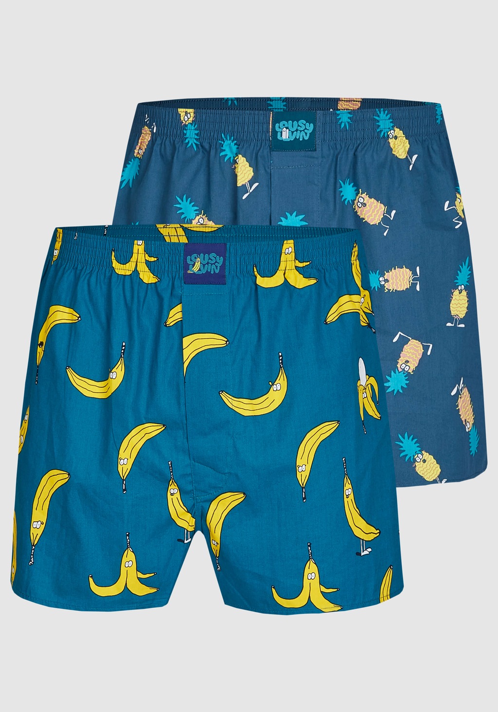 Lousy Livin Boxershorts "Bana-Ananas Pack", (2 St.), mit amüsantem Allover- günstig online kaufen