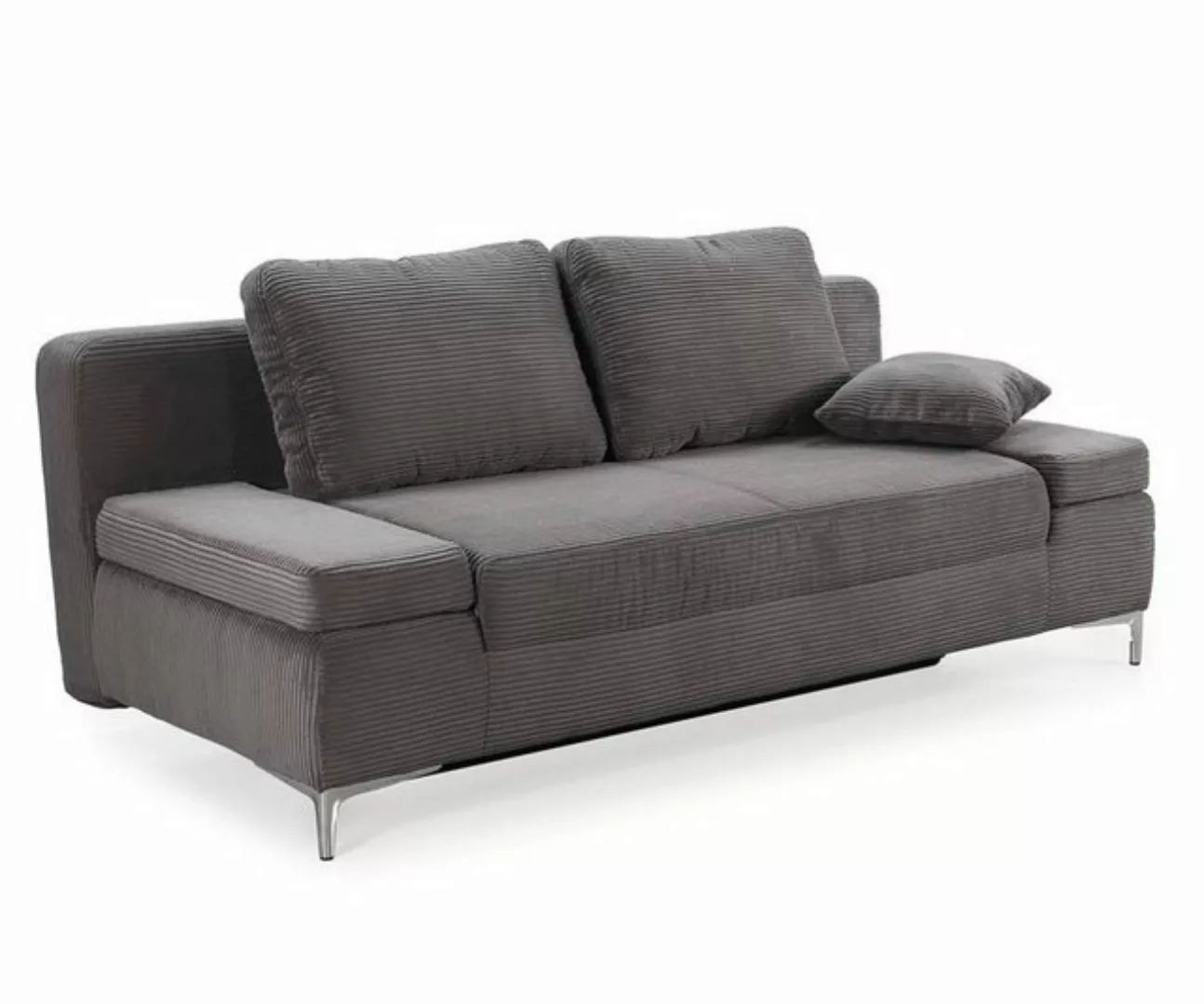 luma-home Schlafsofa 15204, mit Bettfunktion 202 cm breit, Federkern Bettka günstig online kaufen