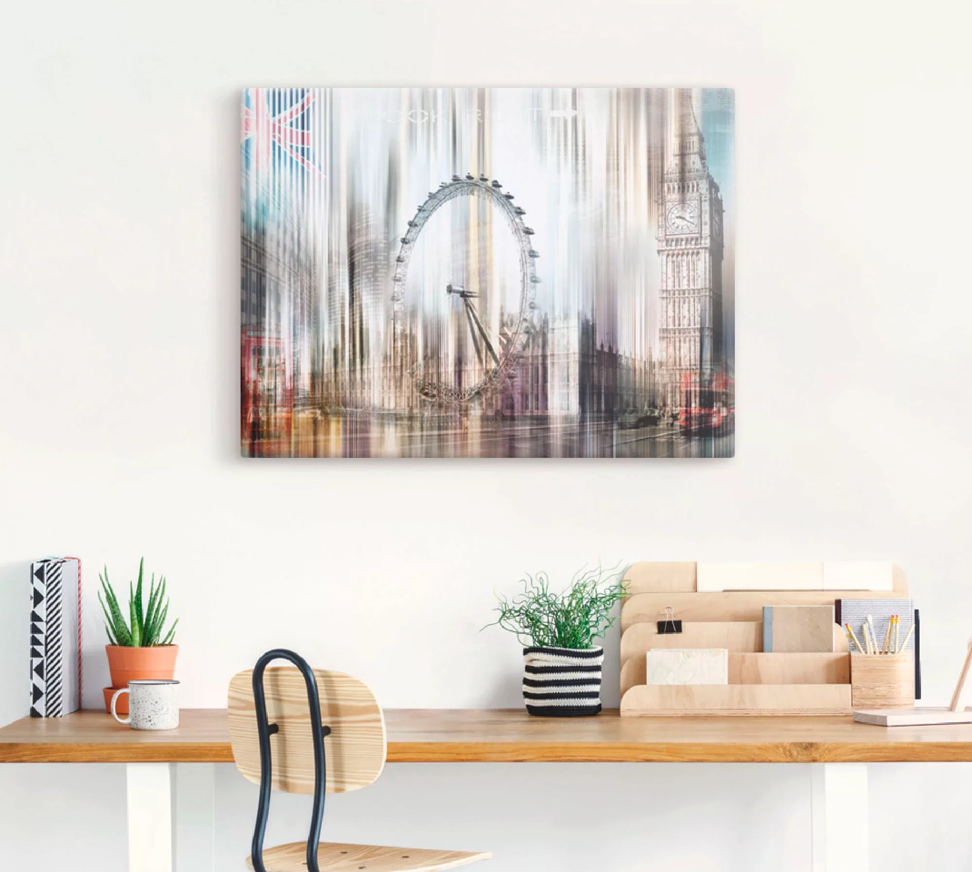Artland Leinwandbild "London Skyline Collage I", Gebäude, (1 St.), auf Keil günstig online kaufen