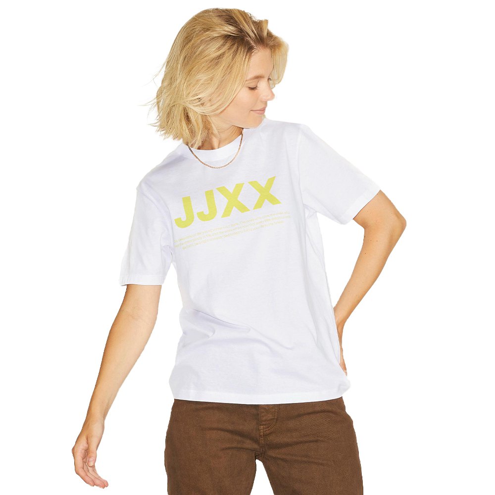 Jjxx Anna Regular Every Small Logo Kurzarm T-shirt XS Bright White / Print günstig online kaufen