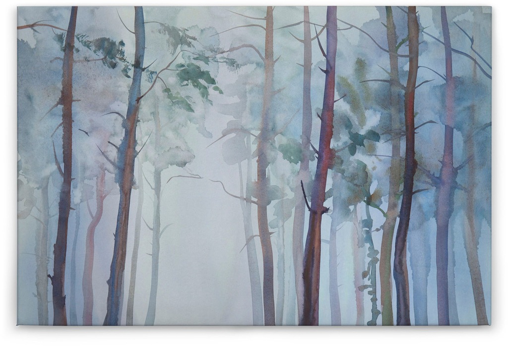 A.S. Création Leinwandbild "Aquarelle Forest", Wald, (1 St.), Aquarell Bild günstig online kaufen
