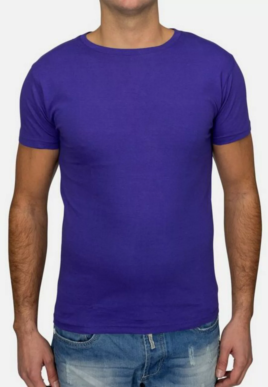 Egomaxx T-Shirt T Shirt O-Neck V-Neck H1530 (1-tlg) 1530 in Lila günstig online kaufen
