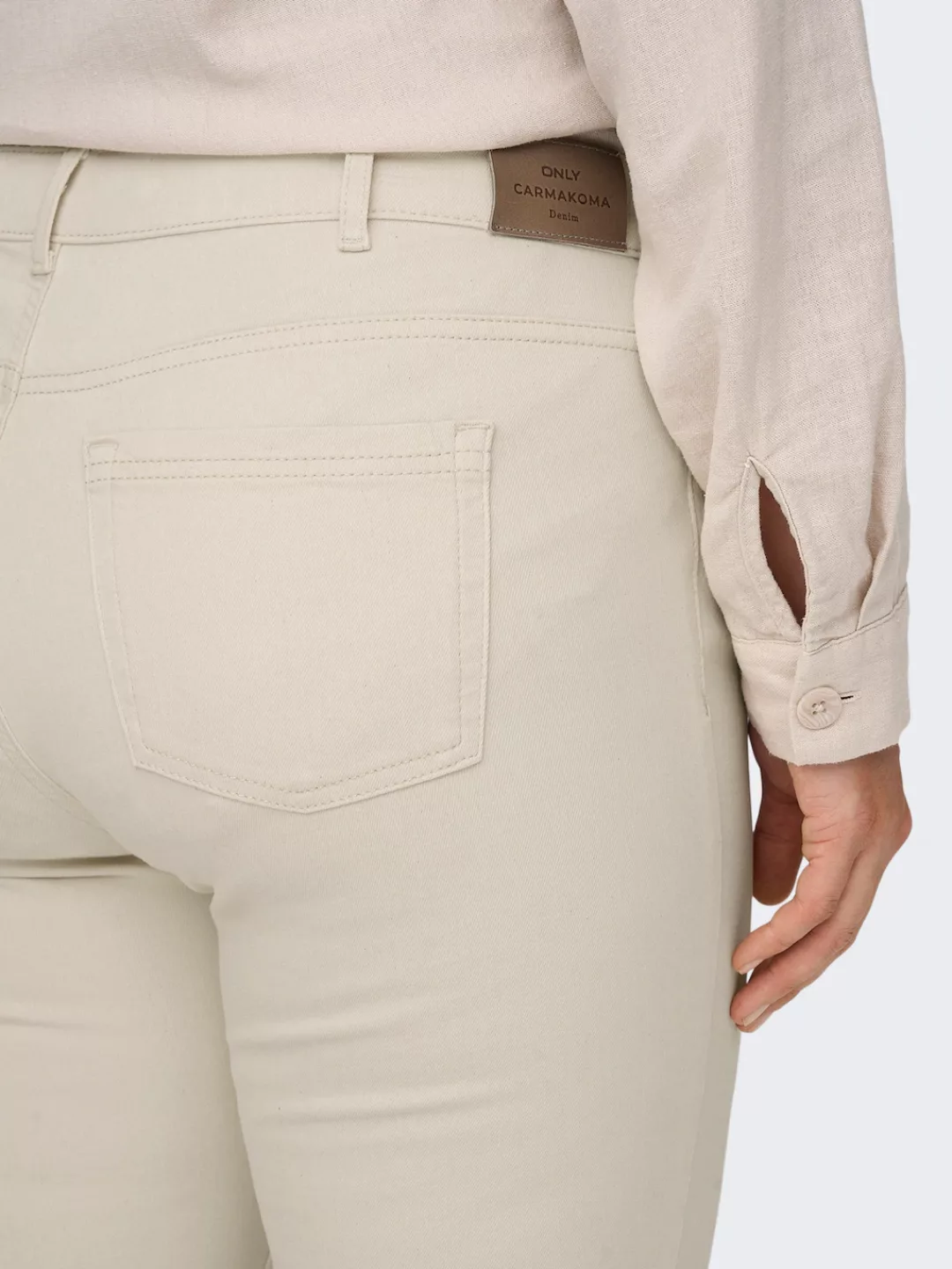 Carmakoma by Only Damen Jeans CARWILLY - Skinny Fit - Beige - Ecru - Plus S günstig online kaufen