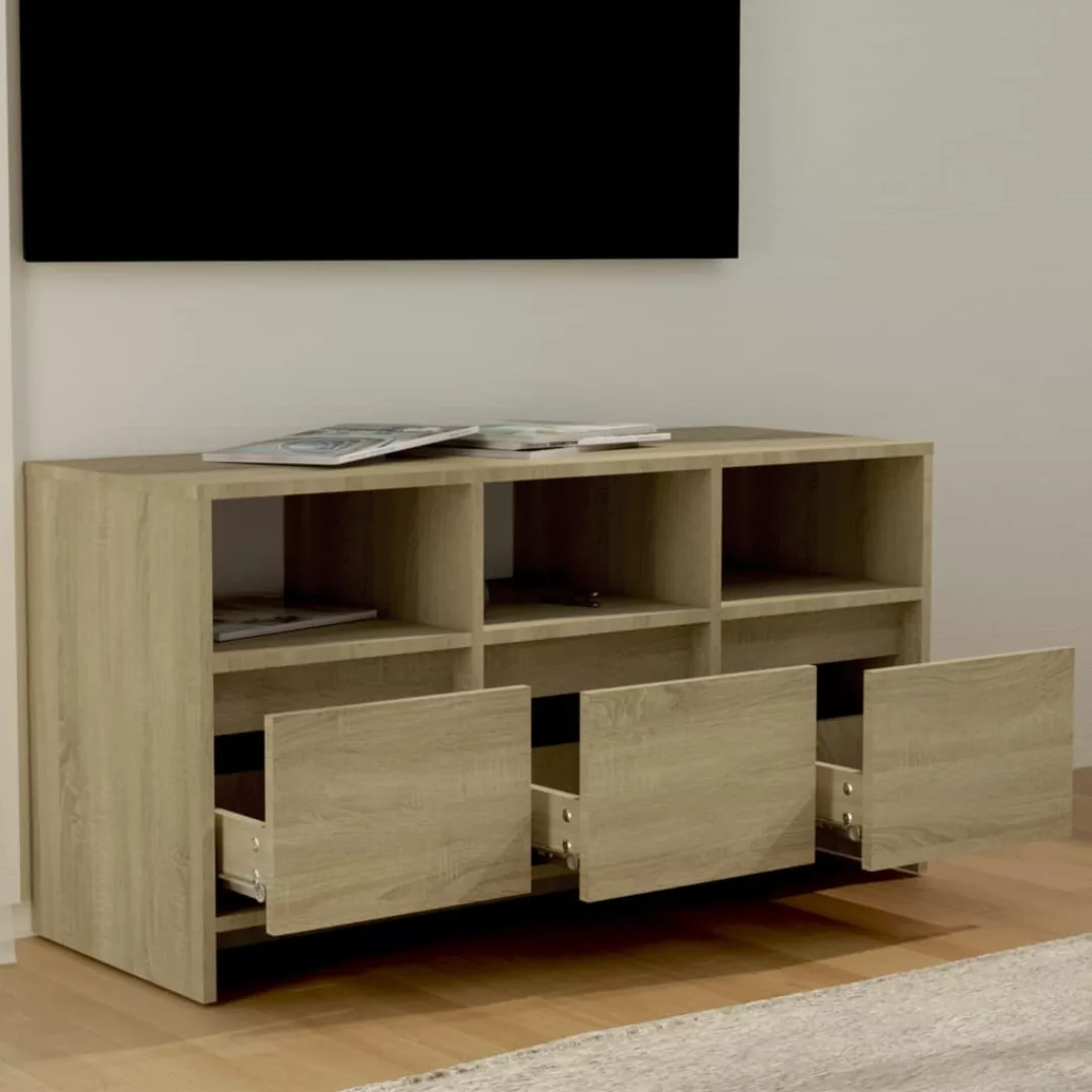 vidaXL TV-Schrank TV-Schrank Sonoma-Eiche 102x37,5x52,5 cm Holzwerkstoff (1 günstig online kaufen