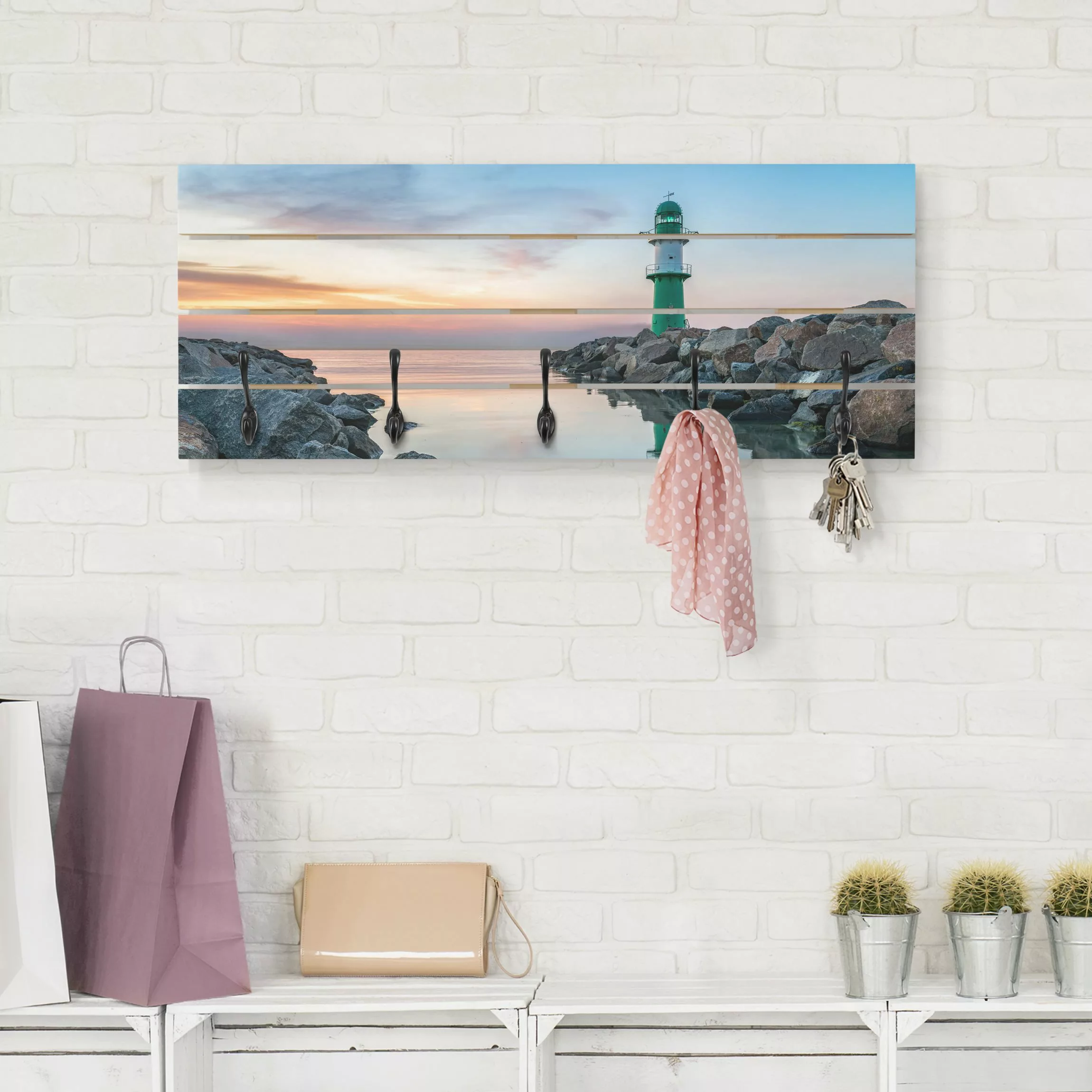 Wandgarderobe Sunset at the Lighthouse günstig online kaufen