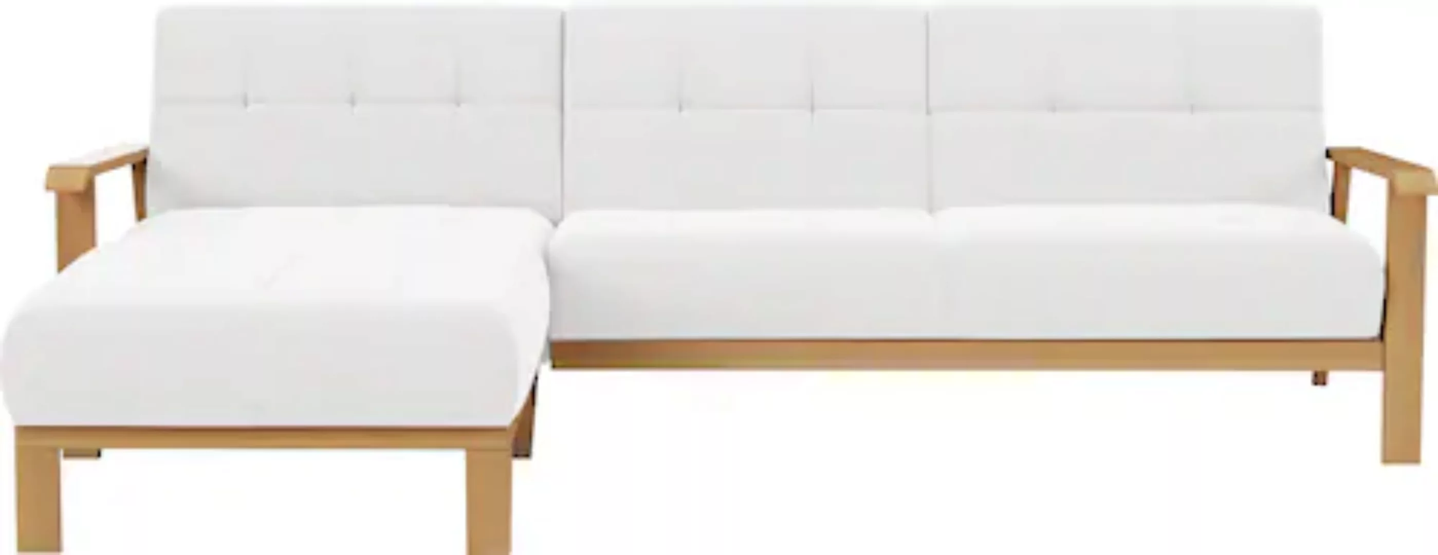 sit&more Ecksofa "Billund L-Form", Armlehnen aus eichefarbigem Buchenholz, günstig online kaufen