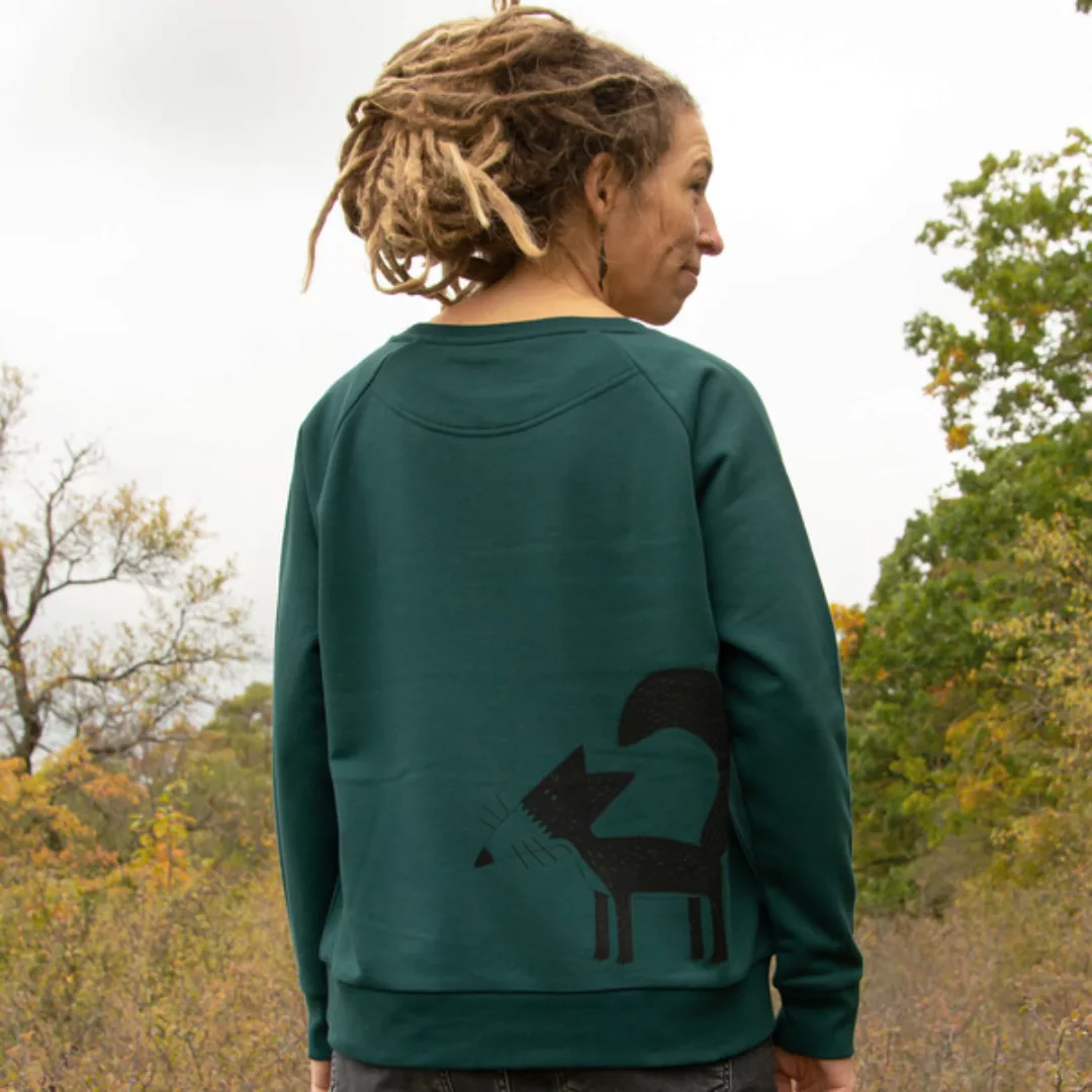 Damen Pullover Fuchs In Glazed Green günstig online kaufen