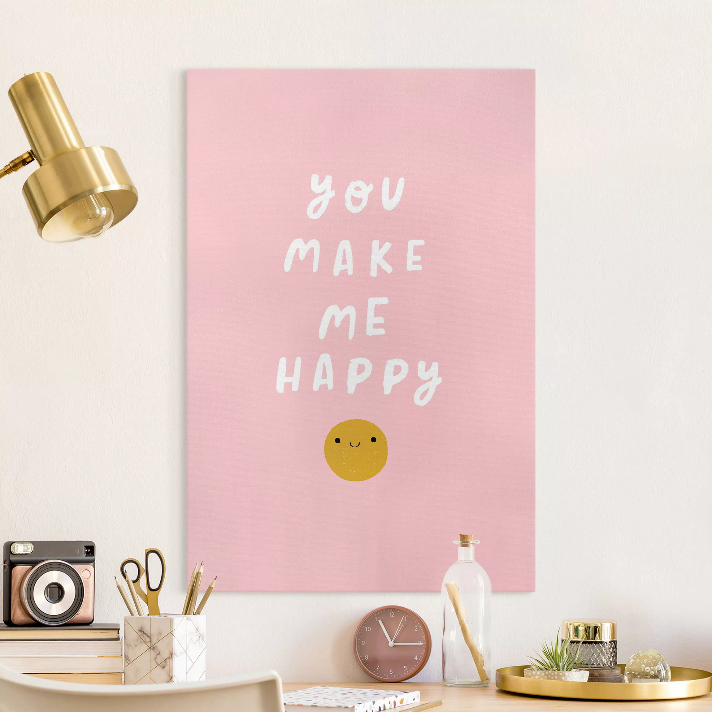 Leinwandbild Illustration You make me happy günstig online kaufen