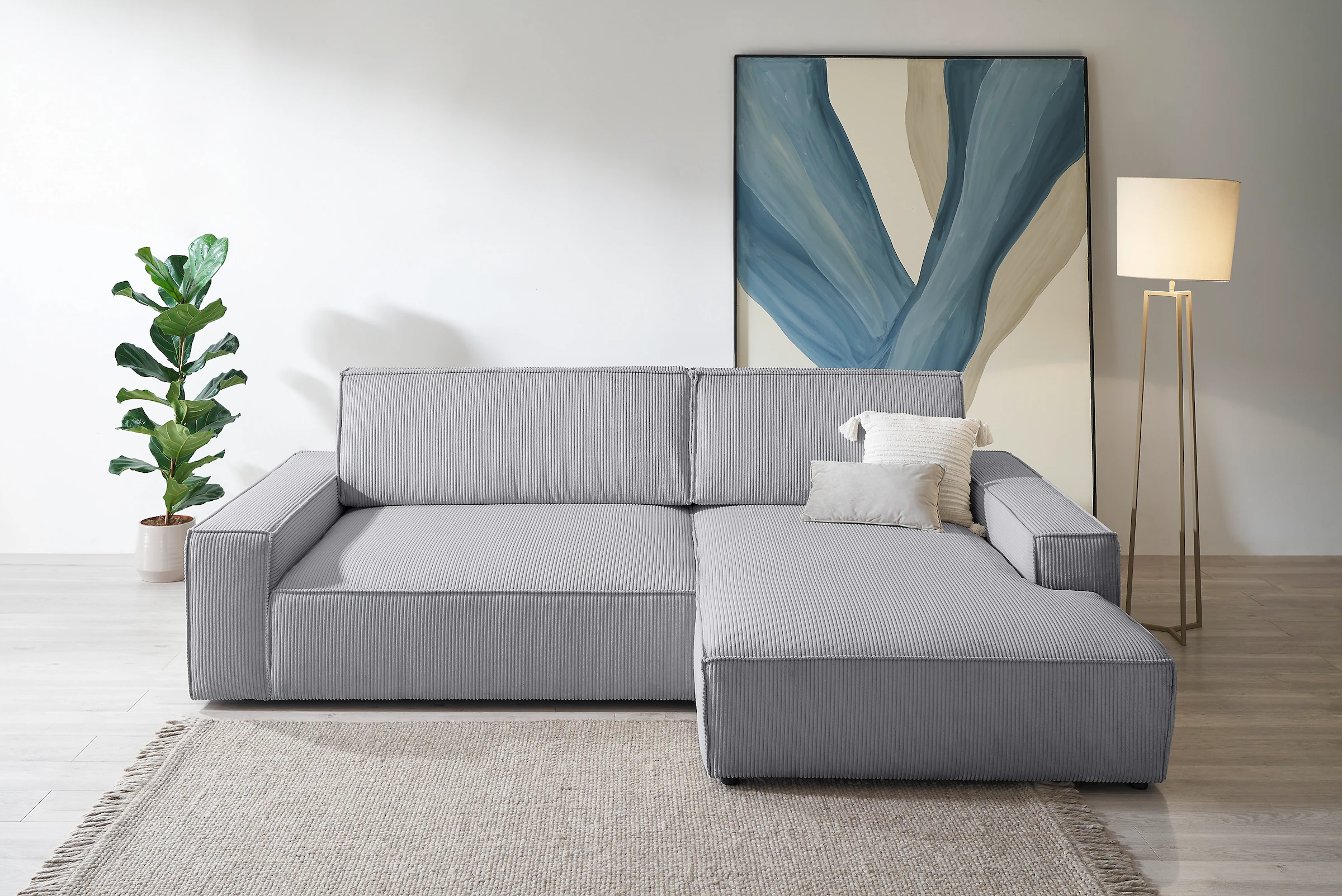 Home affaire Ecksofa "NEU: SHERWOOD XXL 284, Big-Sofa L-Form, tiefe Sitzflä günstig online kaufen