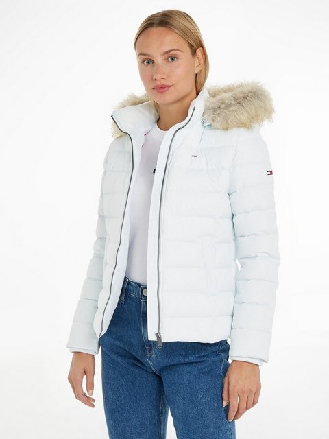 Tommy Jeans Daunenjacke BASIC HOODED DOWN JACKET mit Fellimitat an der Kapu günstig online kaufen