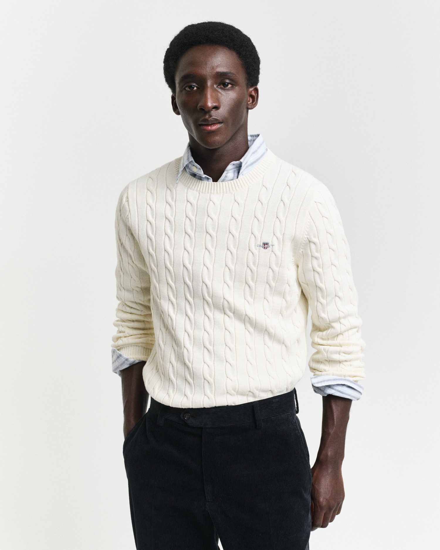 Rundhals-Pullover GANT blau günstig online kaufen