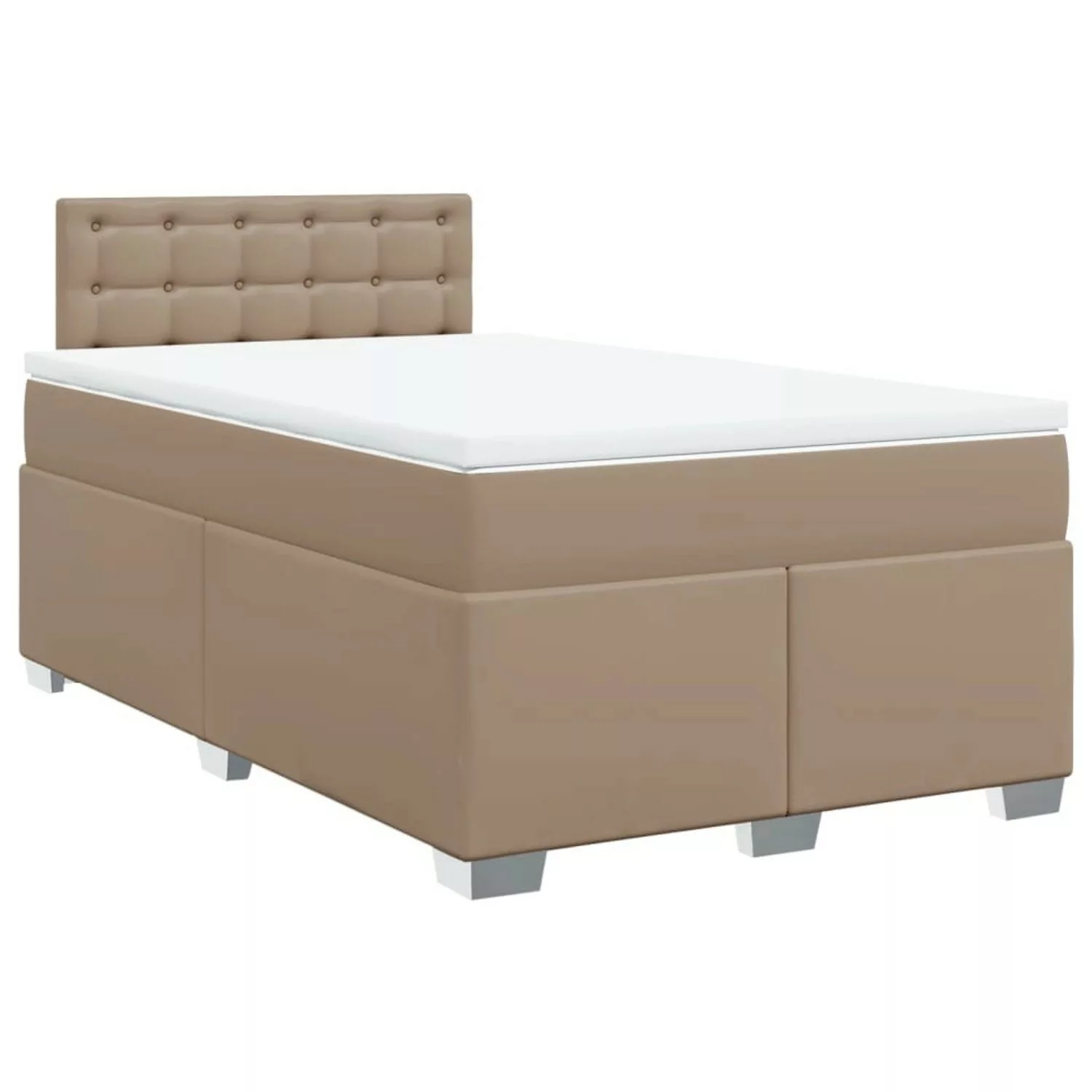 vidaXL Boxspringbett Matratze Cappuccino-Braun 120x190 cm Kunstleder2105712 günstig online kaufen