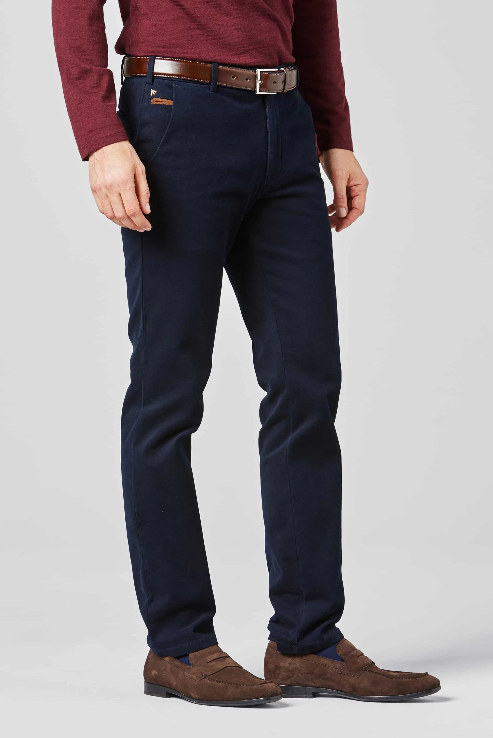 MEYER Chinos "Bonn", Super-Stretch Winter Twill günstig online kaufen