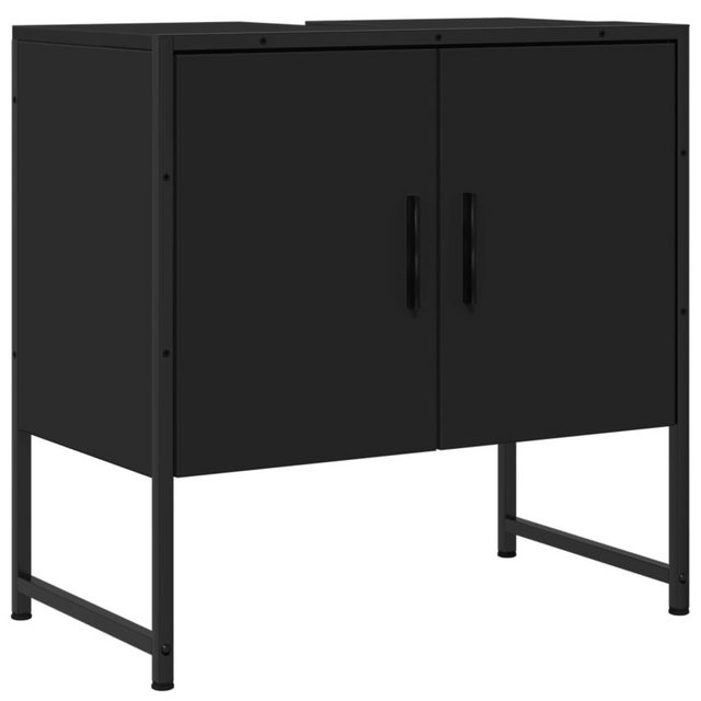 vidaXL Waschbeckenunterschrank Waschbeckenschrank Schwarz 60x33x60 cm Holzw günstig online kaufen