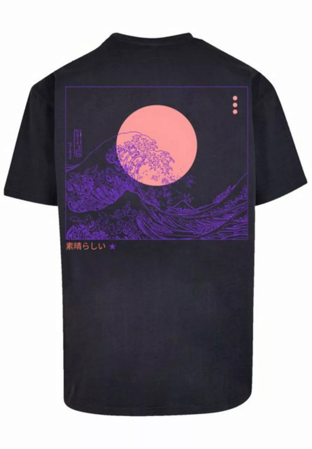 F4NT4STIC T-Shirt PLUS SIZE Kanagawa Welle Print günstig online kaufen