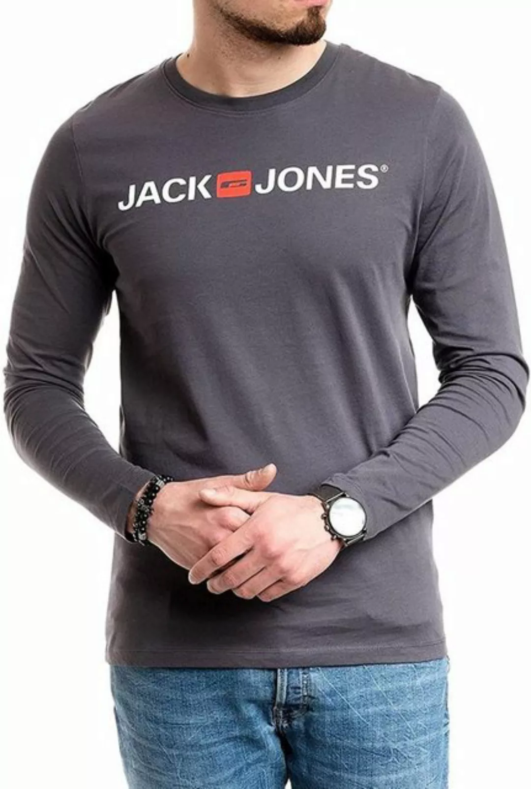 Jack & Jones Langarmshirt mit Printaufdruck günstig online kaufen