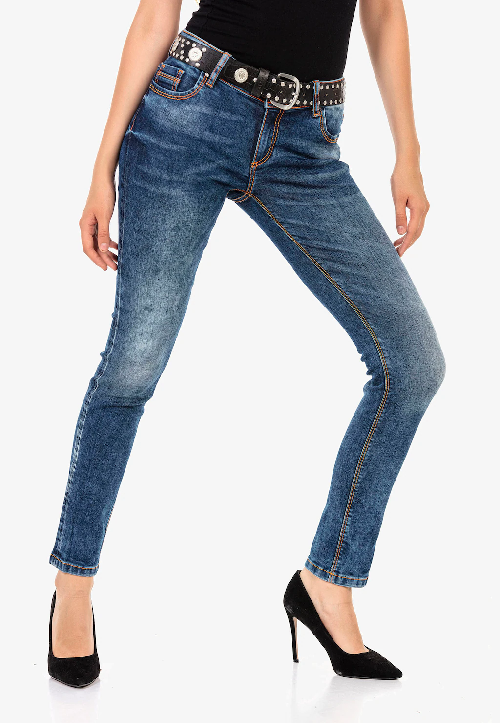 Cipo & Baxx Slim-fit-Jeans, mit trendigen Kontrastnähten günstig online kaufen