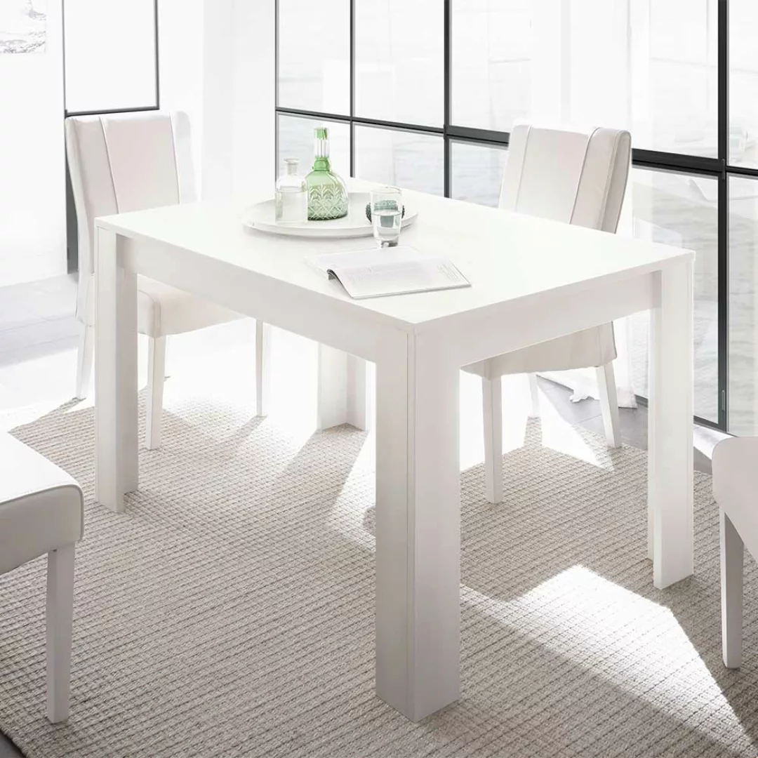 Esszimmertisch in Weiß lackiert 185 cm breit günstig online kaufen