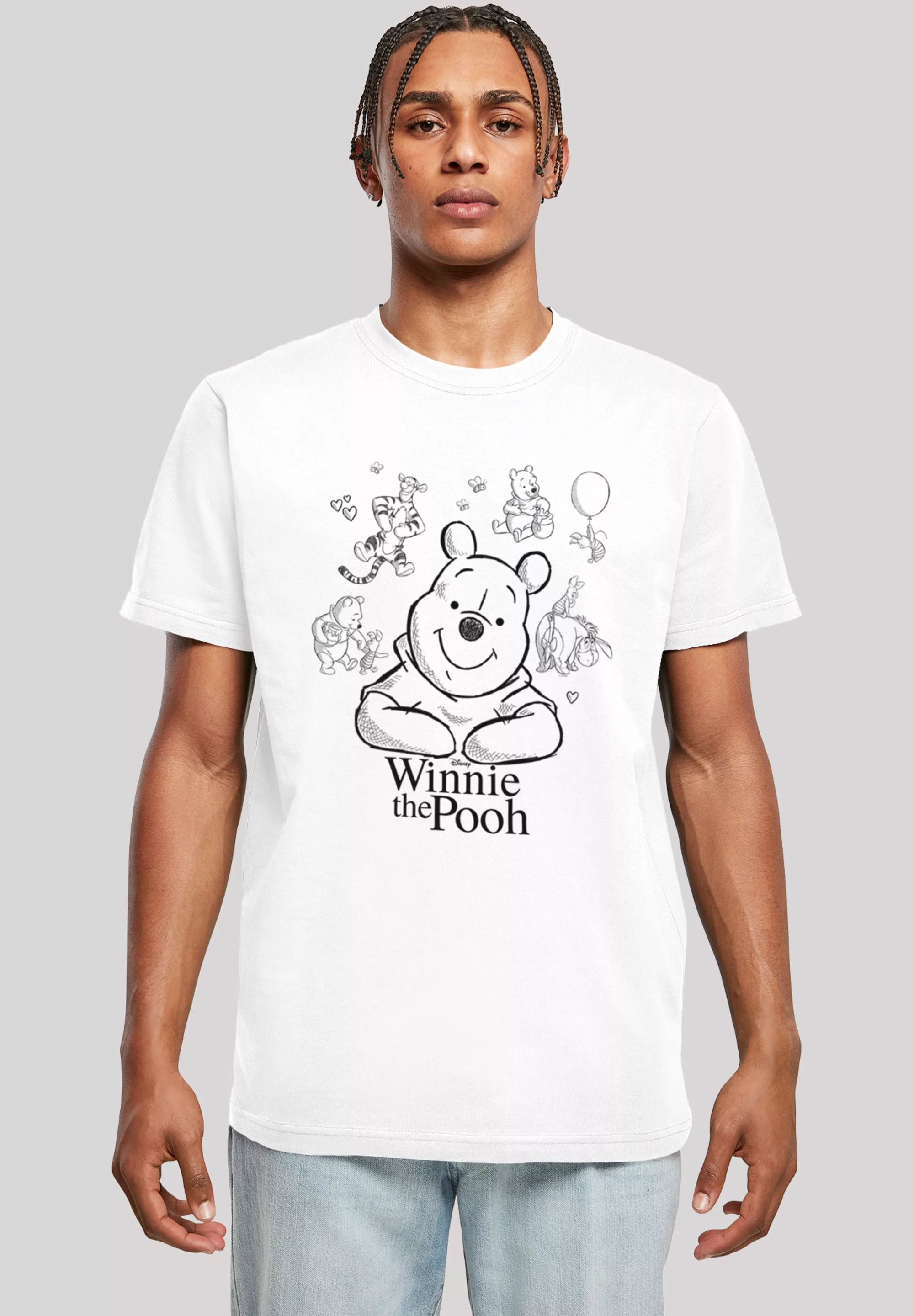 F4NT4STIC T-Shirt "Winnie Puuh Der Bär Collage Sketch", Print günstig online kaufen