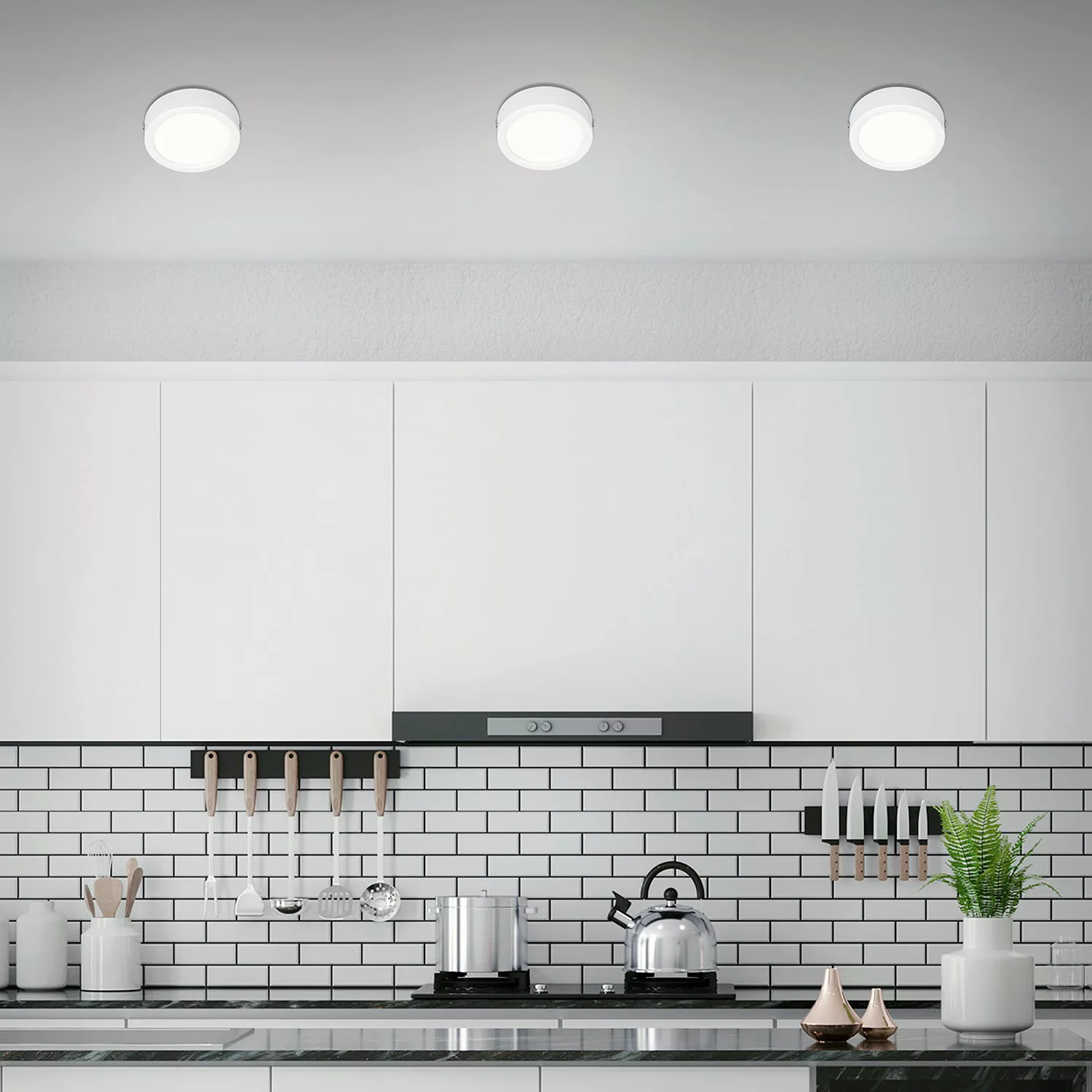 home24 LED-Deckenleuchte  Fire günstig online kaufen