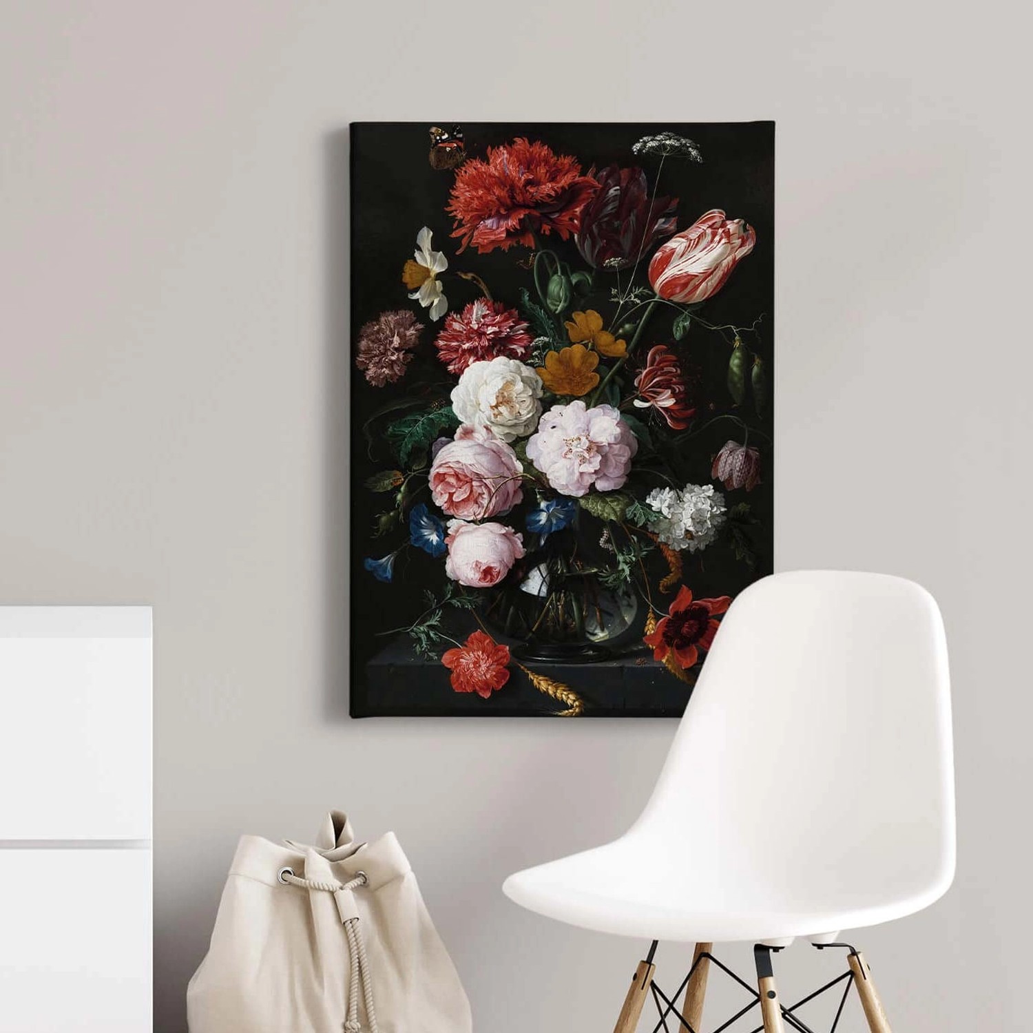 Bricoflor Blumen Bild In Ölgemälde Optik Leinwand Bild Mit Tulpen Und Rosen günstig online kaufen