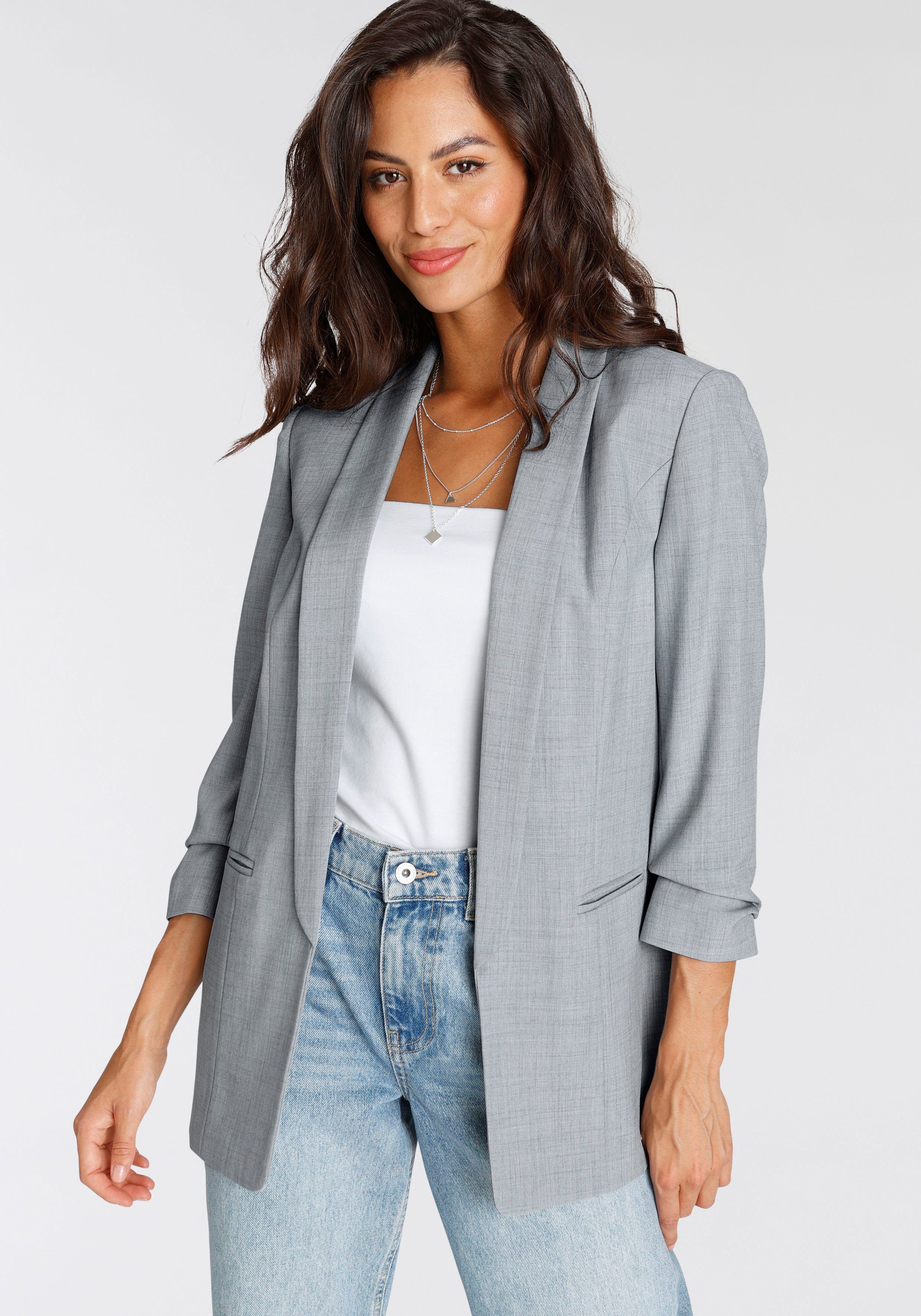 Laura Scott Longblazer mit gerafften Ärmeln günstig online kaufen