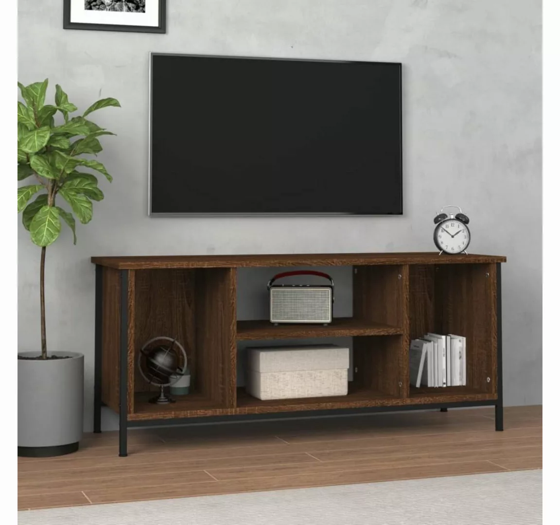 furnicato TV-Schrank Braun Eichen-Optik 102x35x45 cm Holzwerkstoff günstig online kaufen