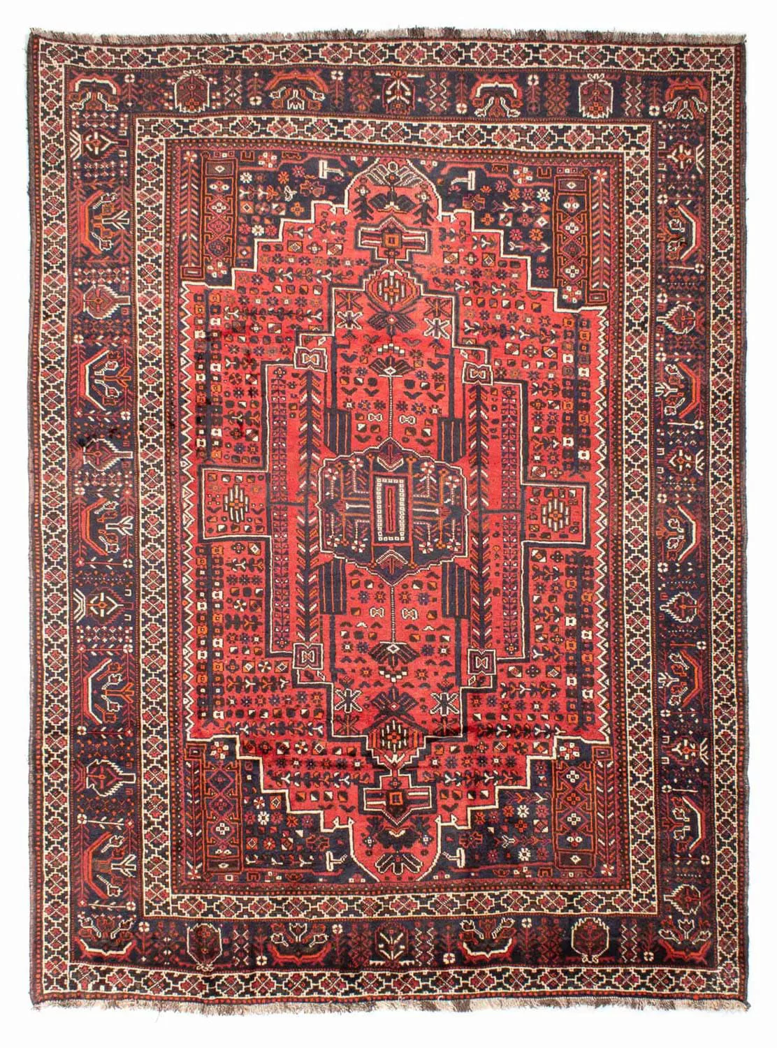 morgenland Wollteppich »Shiraz Medaillon Rosso 295 x 218 cm«, rechteckig, U günstig online kaufen