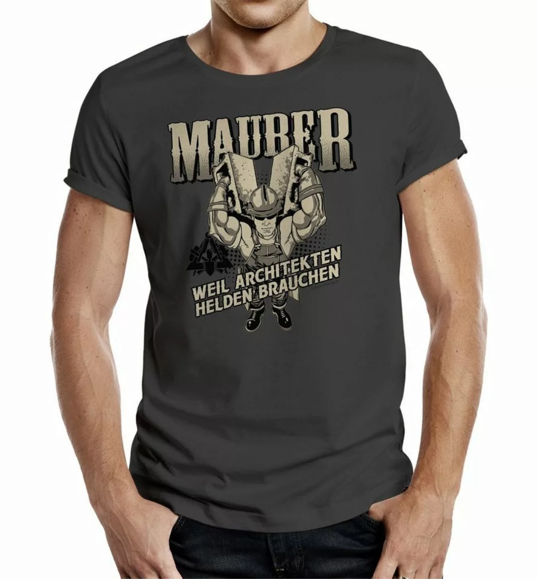 RAHMENLOS® T-Shirt für Maurer - weil Architekten auch Helden brauchen günstig online kaufen