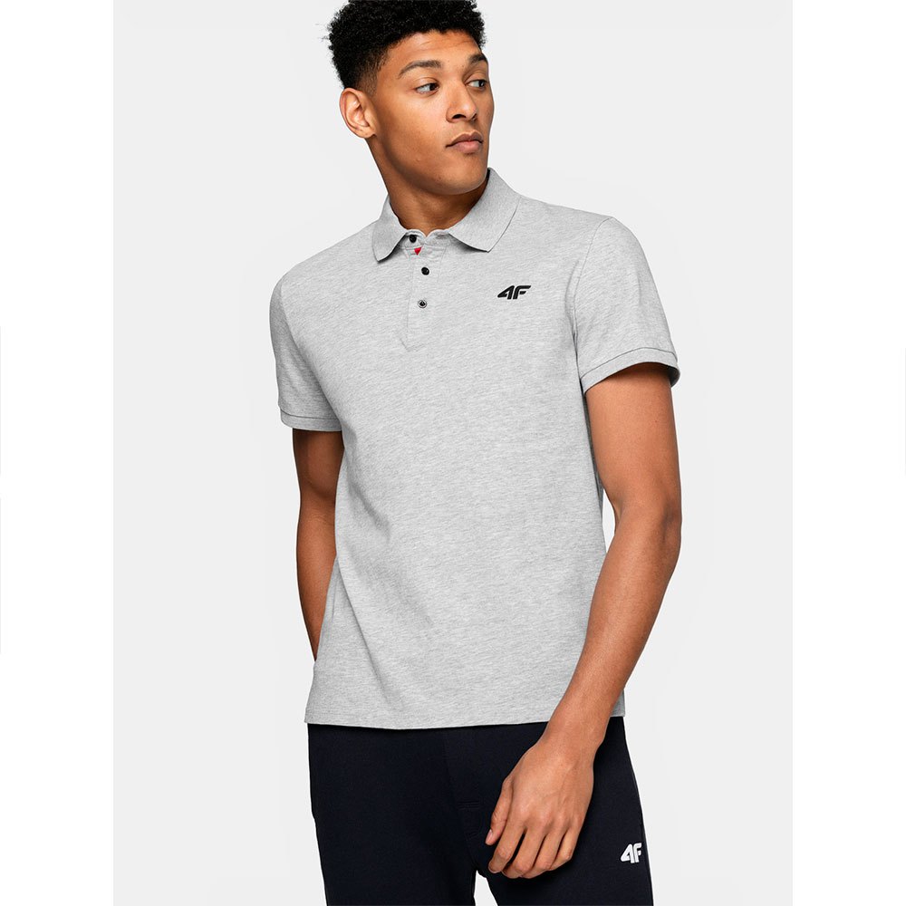 4f Kurzarm-polo L Cold Light Grey Melange günstig online kaufen